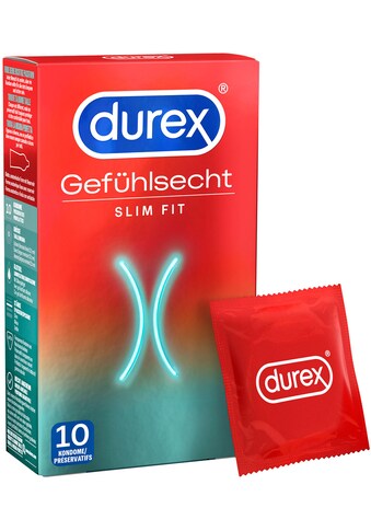 durex Kondome »Gefühlsecht Slim Fit«, (Packung, 10 St.), mit schmaler Passform kaufen
