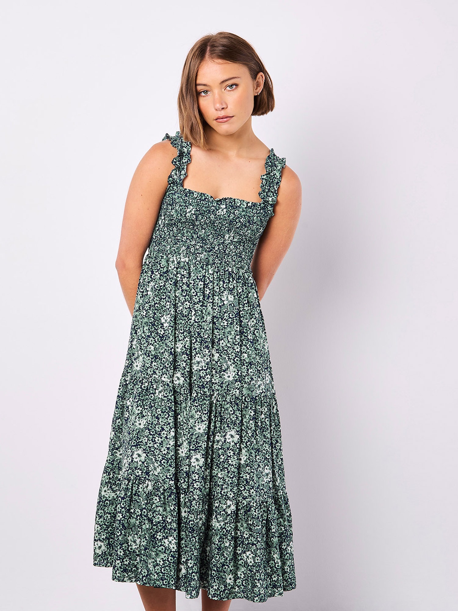 Apricot Midikleid »Midikleid« mit floralem Muster