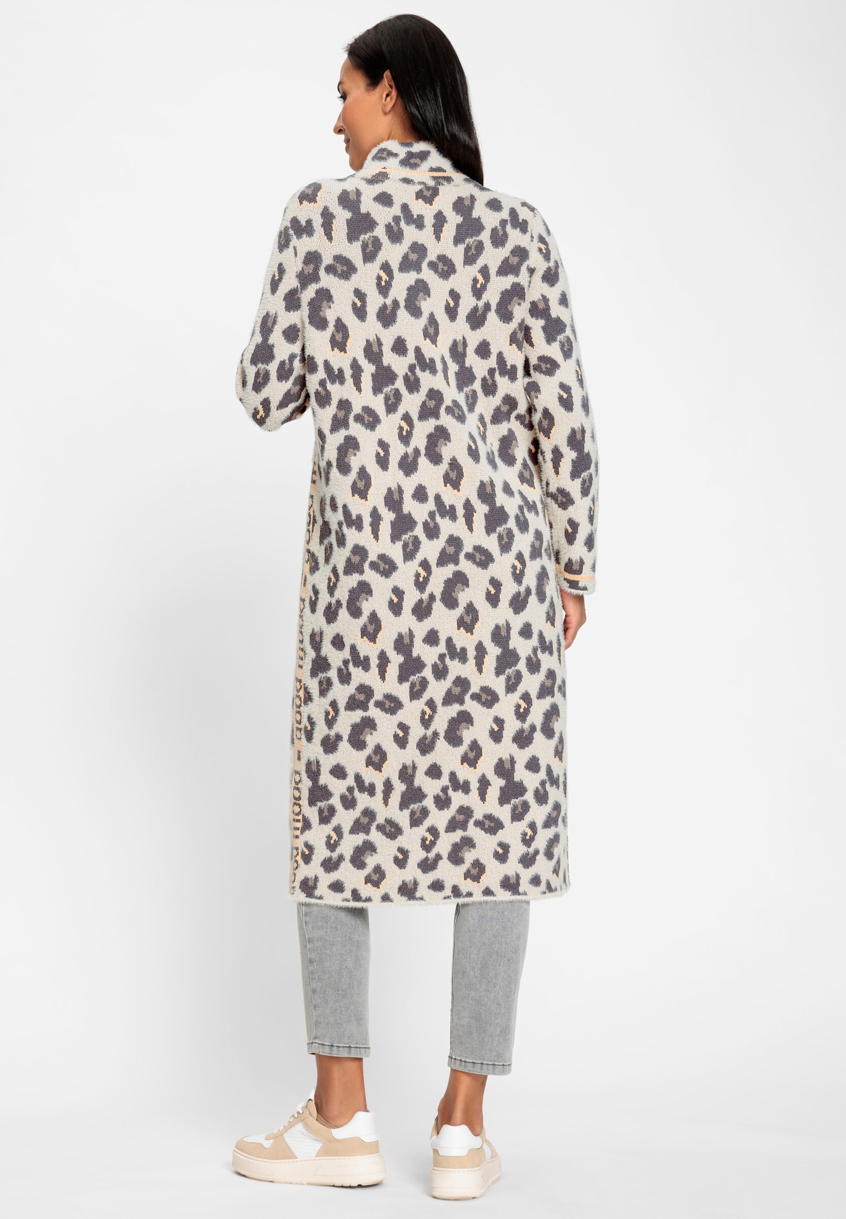 heine Strickjacke »Strickmantel Strickmantel mit hohem Stehkragen«