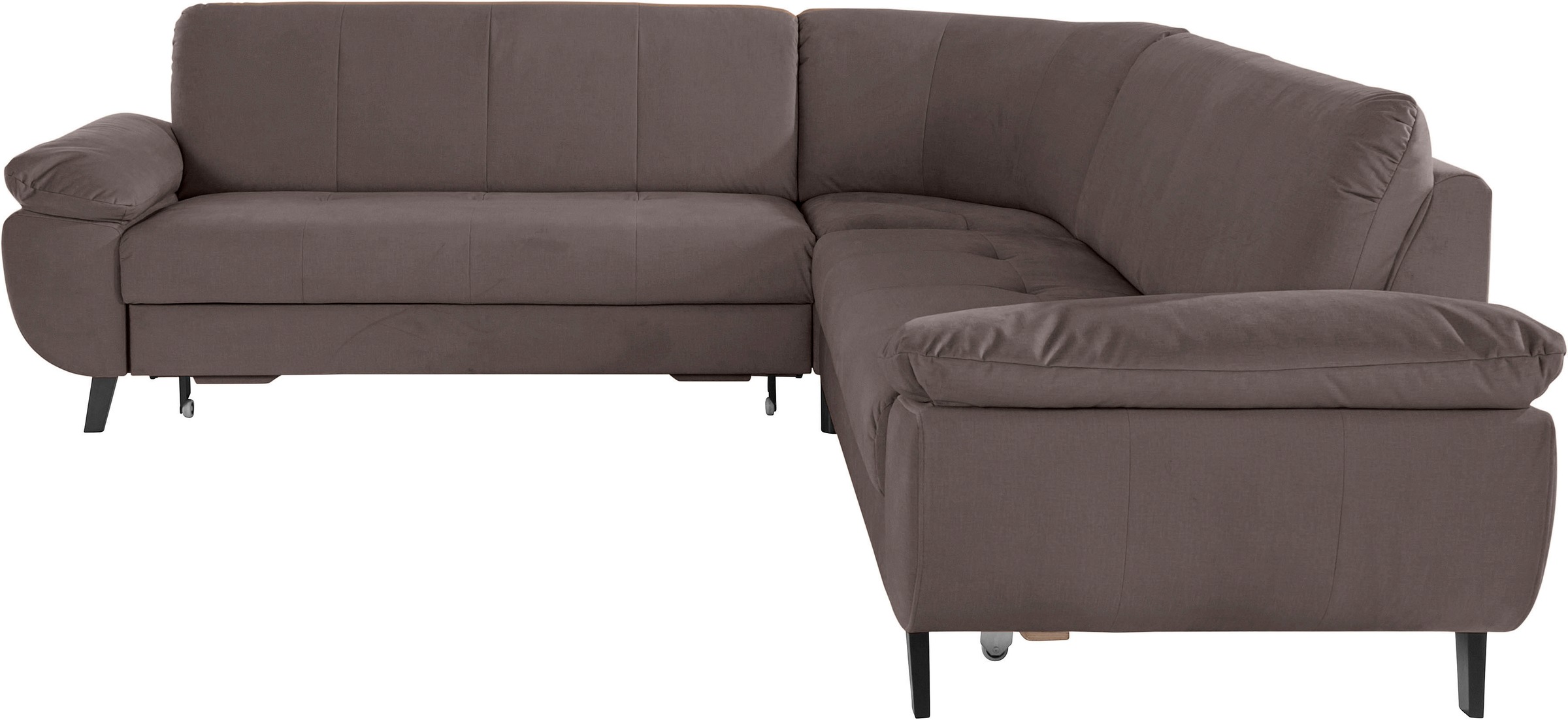TRENDMANUFAKTUR Ecksofa »Quadro«, gleichschenklig, wahlweise mit Bettfunktion und Schubkasten, mit extra breiten Armlehnen, in moderner Optik
