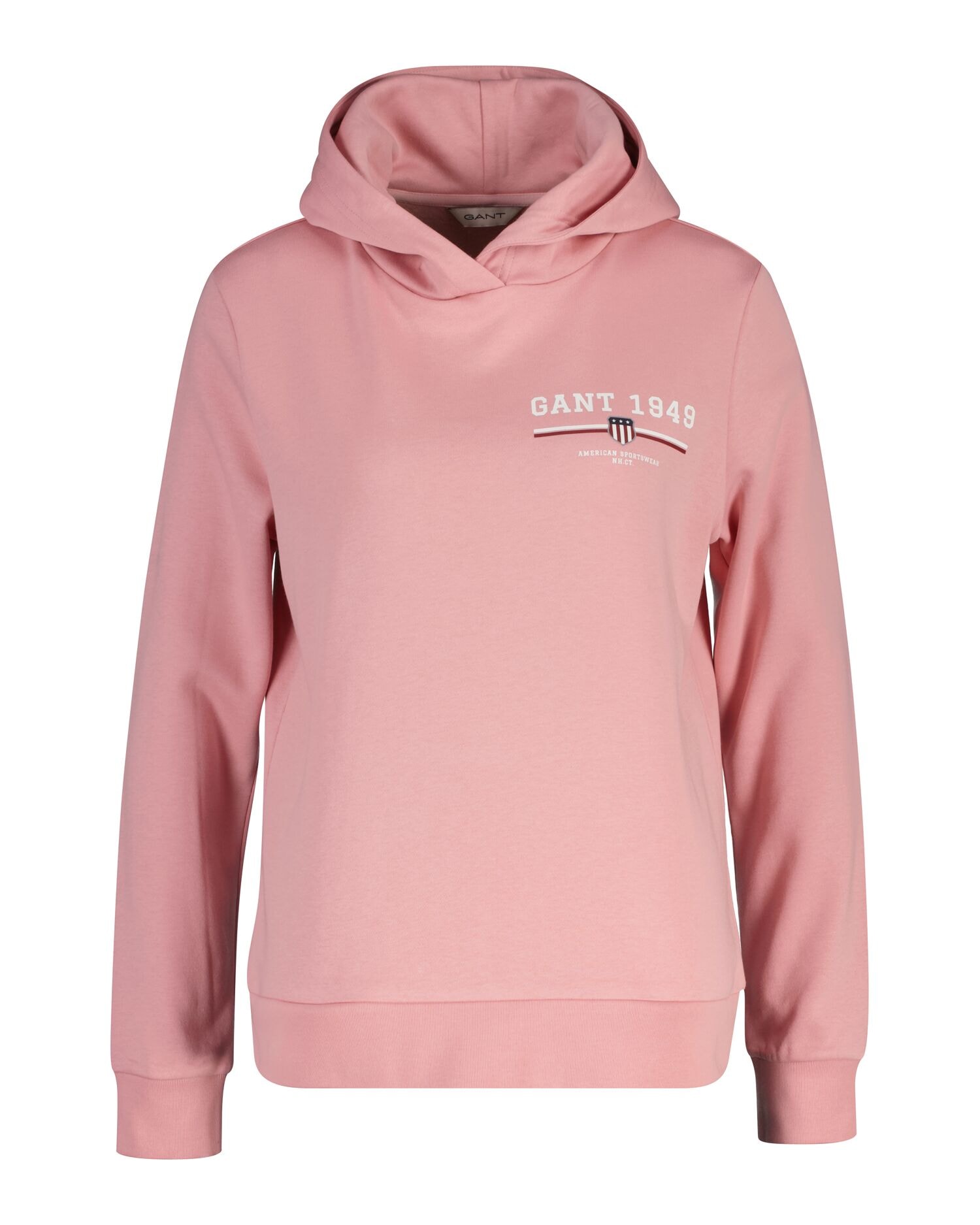 Gant Hoodie »REG GRAPHIC HOODIE«, gerippte Abschlüsse, Kapuze ohne Kordel