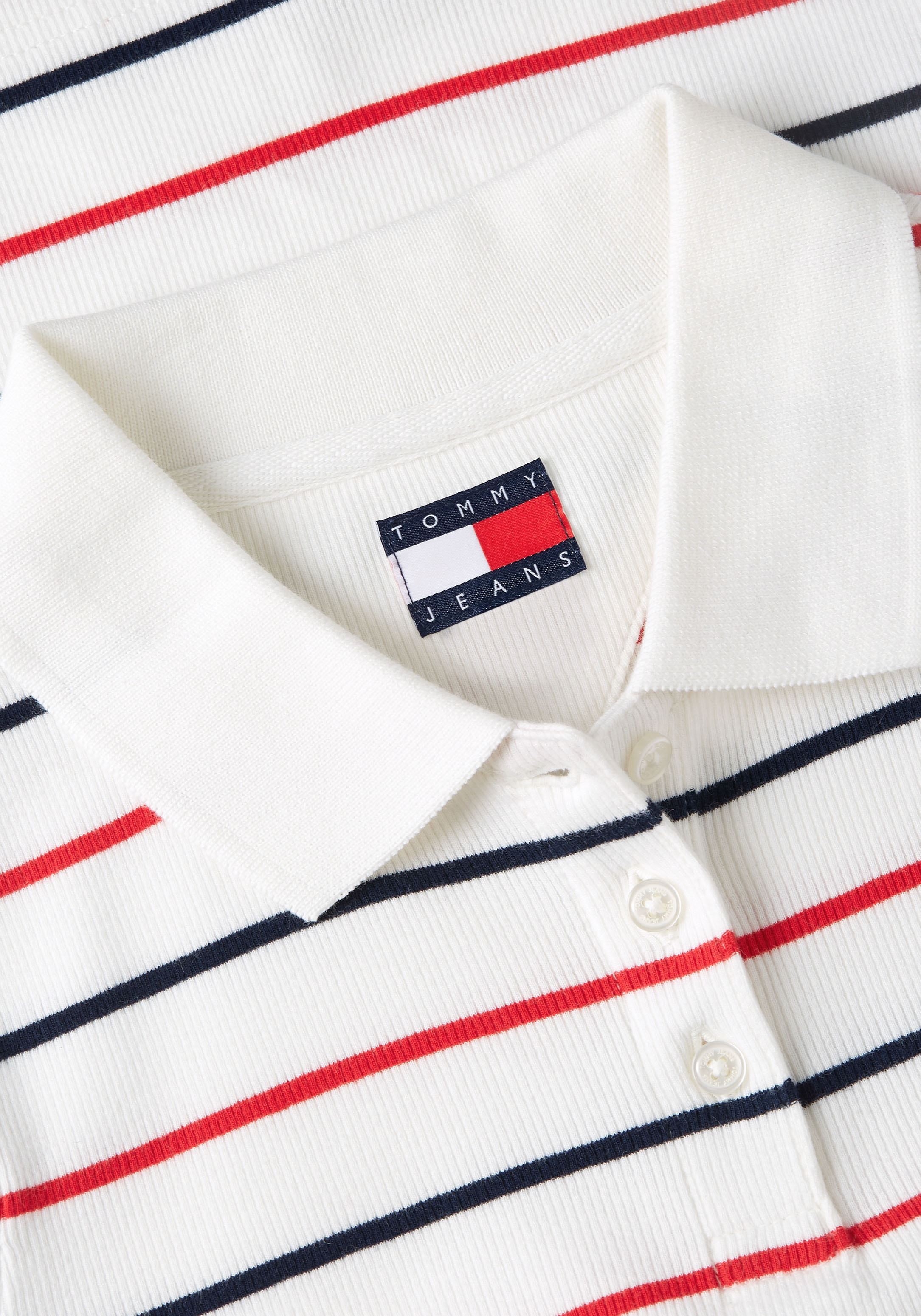 Tommy Jeans Poloshirt »TJW SLIM RIB SS POLO« mit gerippter Struktur