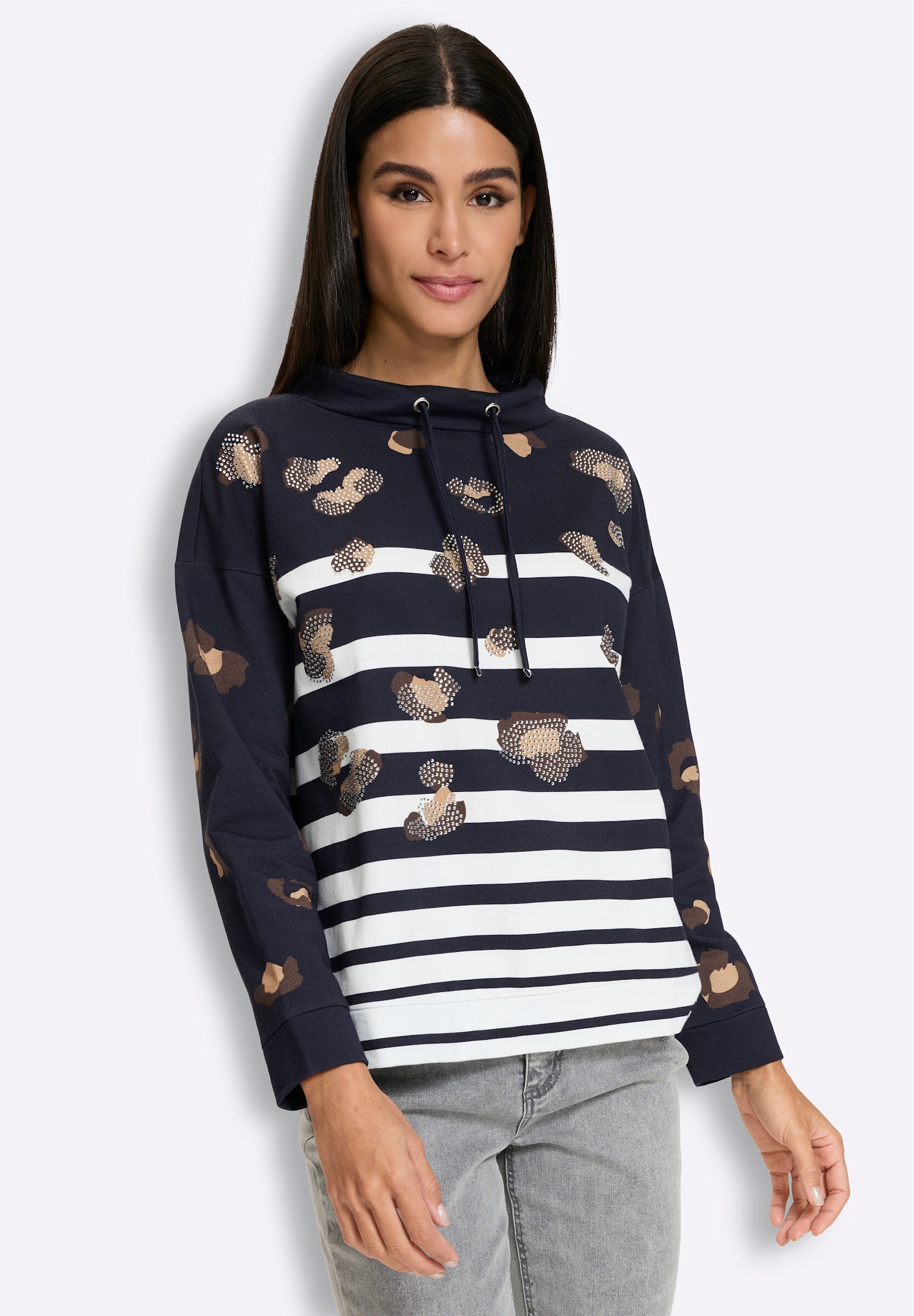 heine Sweatshirt »Sweatshirt Sweatshirt mit Animal-Print«
