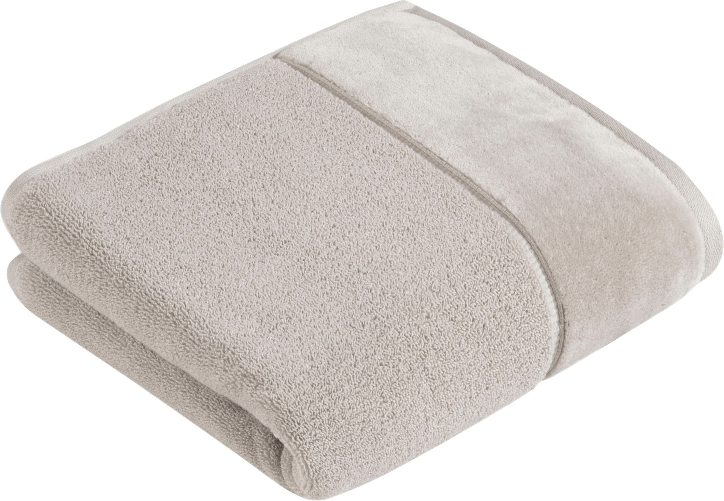 Vossen Handtuch »Pure« Baumwolle & VEGAN, mit eleganter Veloursbordüre