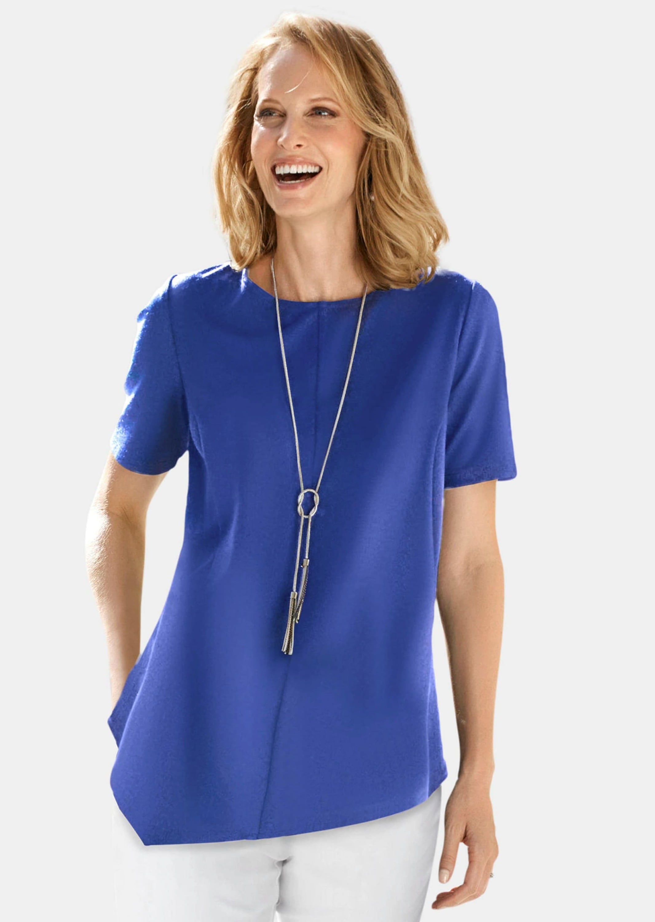 GOLDNER Langarm-Poloshirt »Kurzgröße Zipfelshirt«