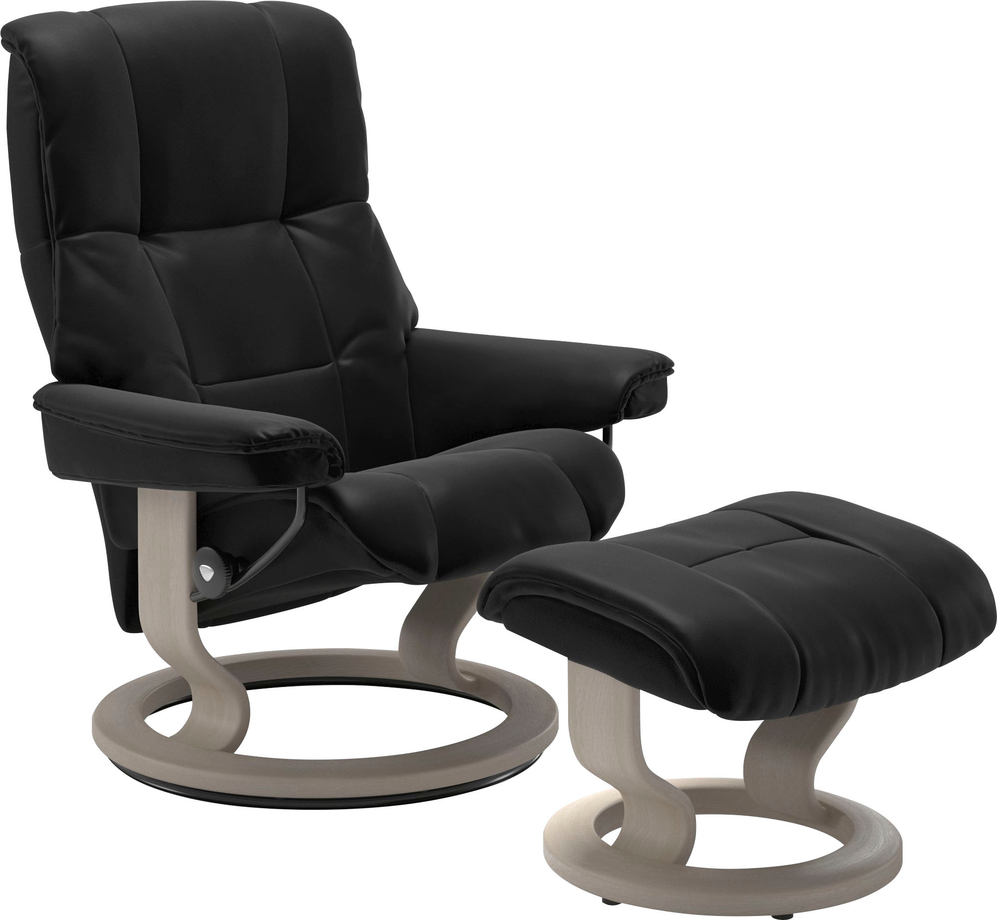 Stressless® Relaxsessel »Mayfair«, mit Hocker, mit Classic Base, Größe S, M & L, Gestell Whitewash