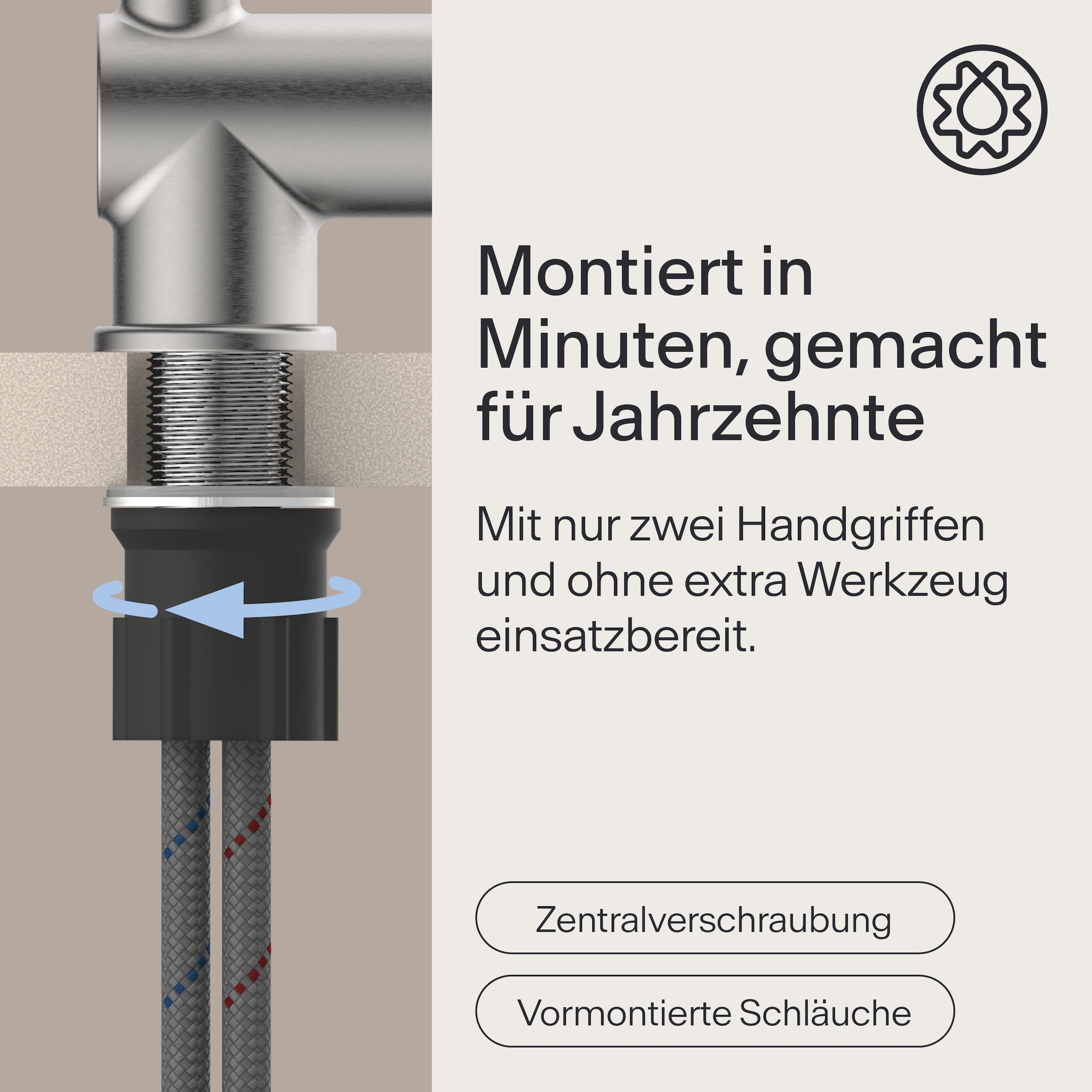 WASSERWERK Spültischarmatur »WK 4, Wasserhahn, Küche, Einhebelmischer«