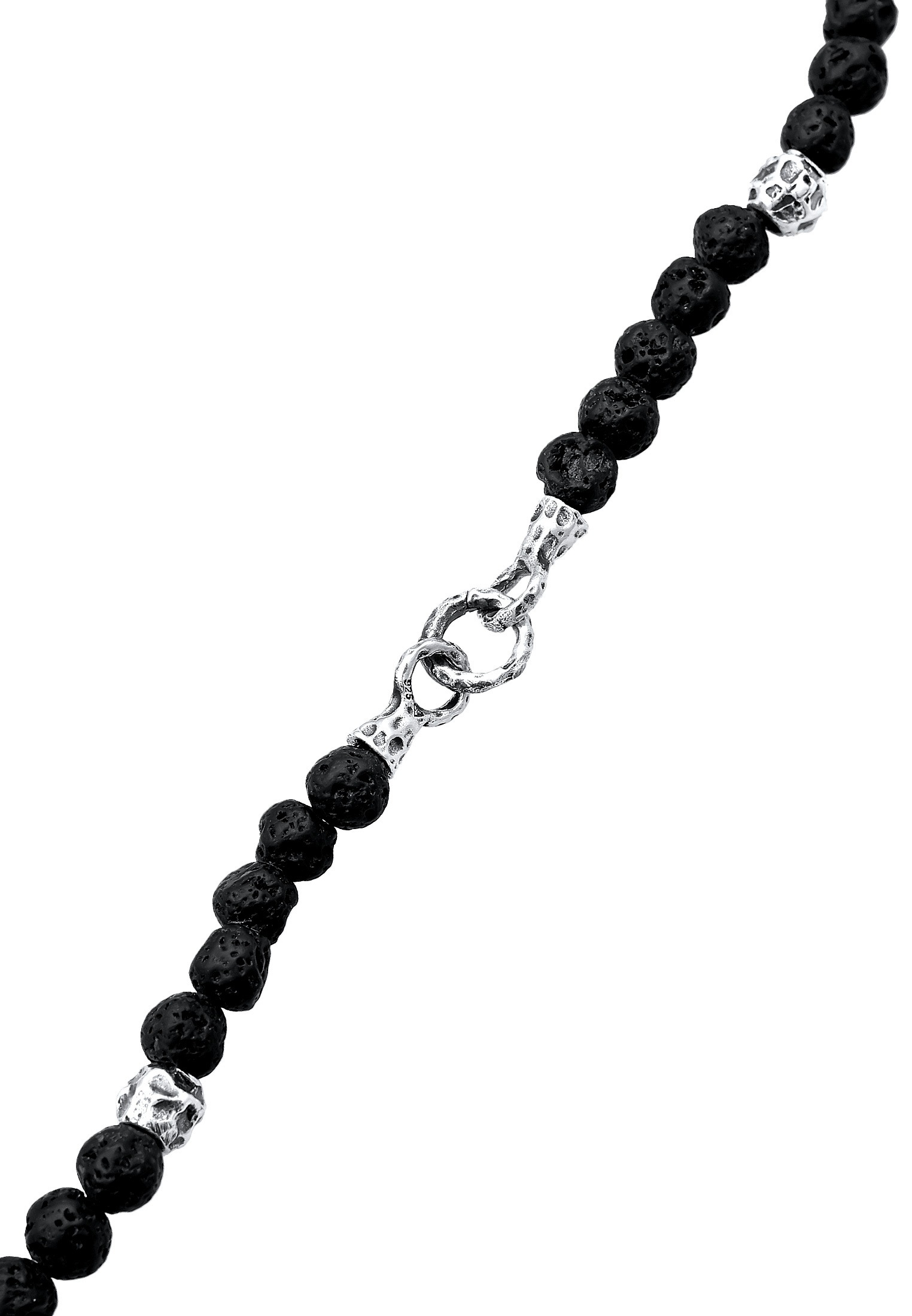 HAZE & GLORY Silberkette »Halskette Steinkette Lava Organic Design 925 Silber«