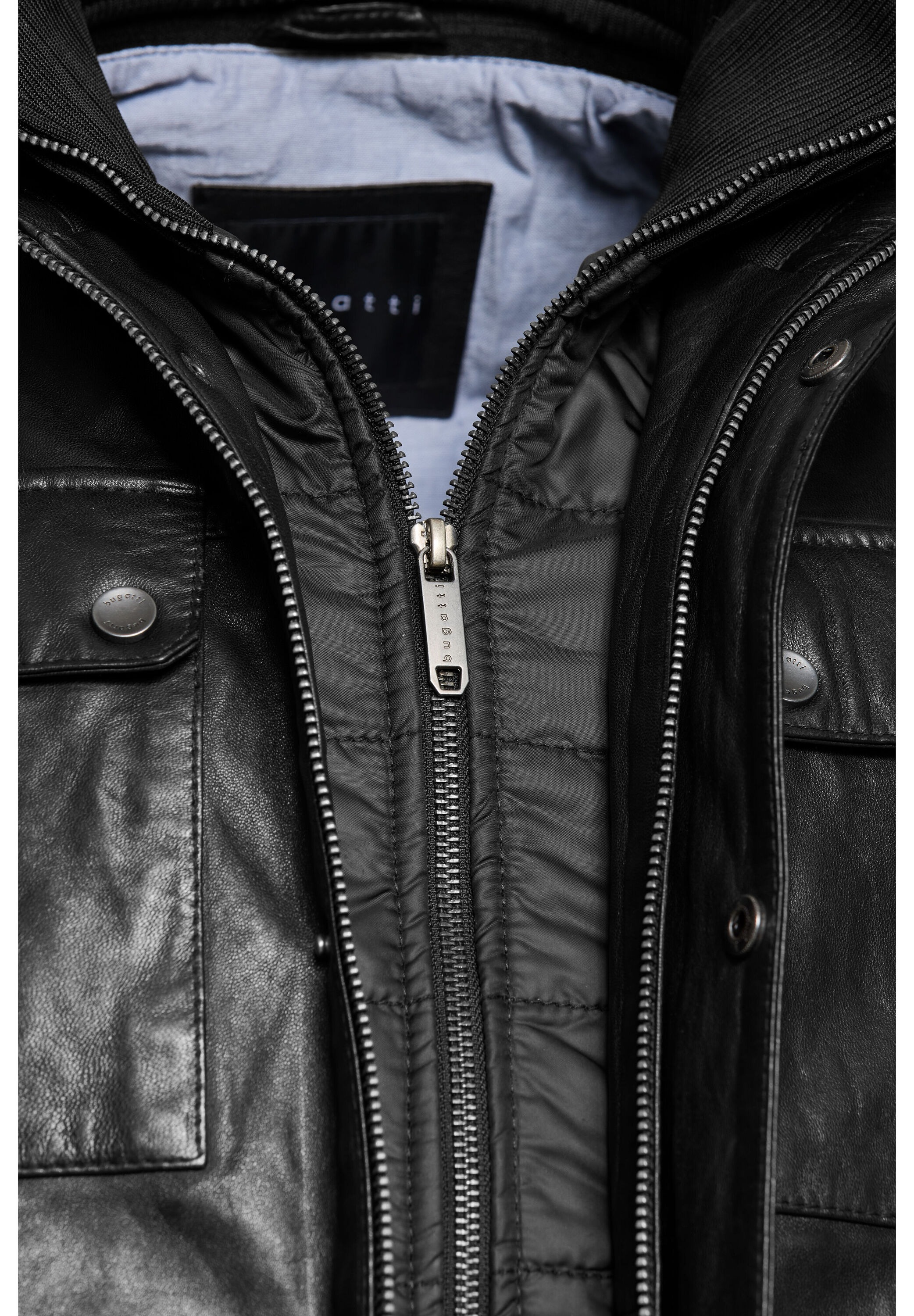 bugatti Lederjacke »BUBRANDO« ohne Kapuze Mit seitlichen Eingrifftaschen