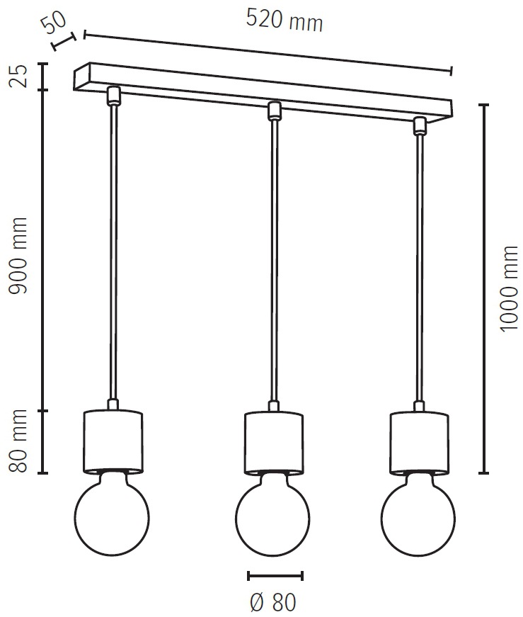 bei Pendelleuchte Hängeleuchte, kaufen OTTO Massivholz, flammig-flammig, »PINO«, kürzbar Kabel aus Naturprodukt 3 SPOT Light online Nachhaltig,