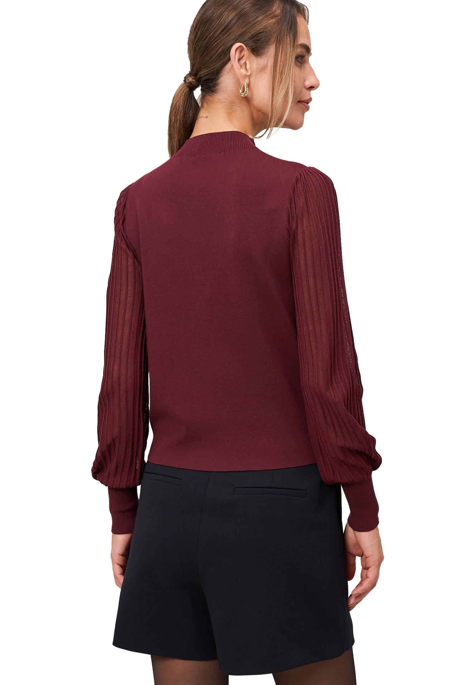 Zero Strickpullover »Strickpullover mit transparenten Ärmeln«