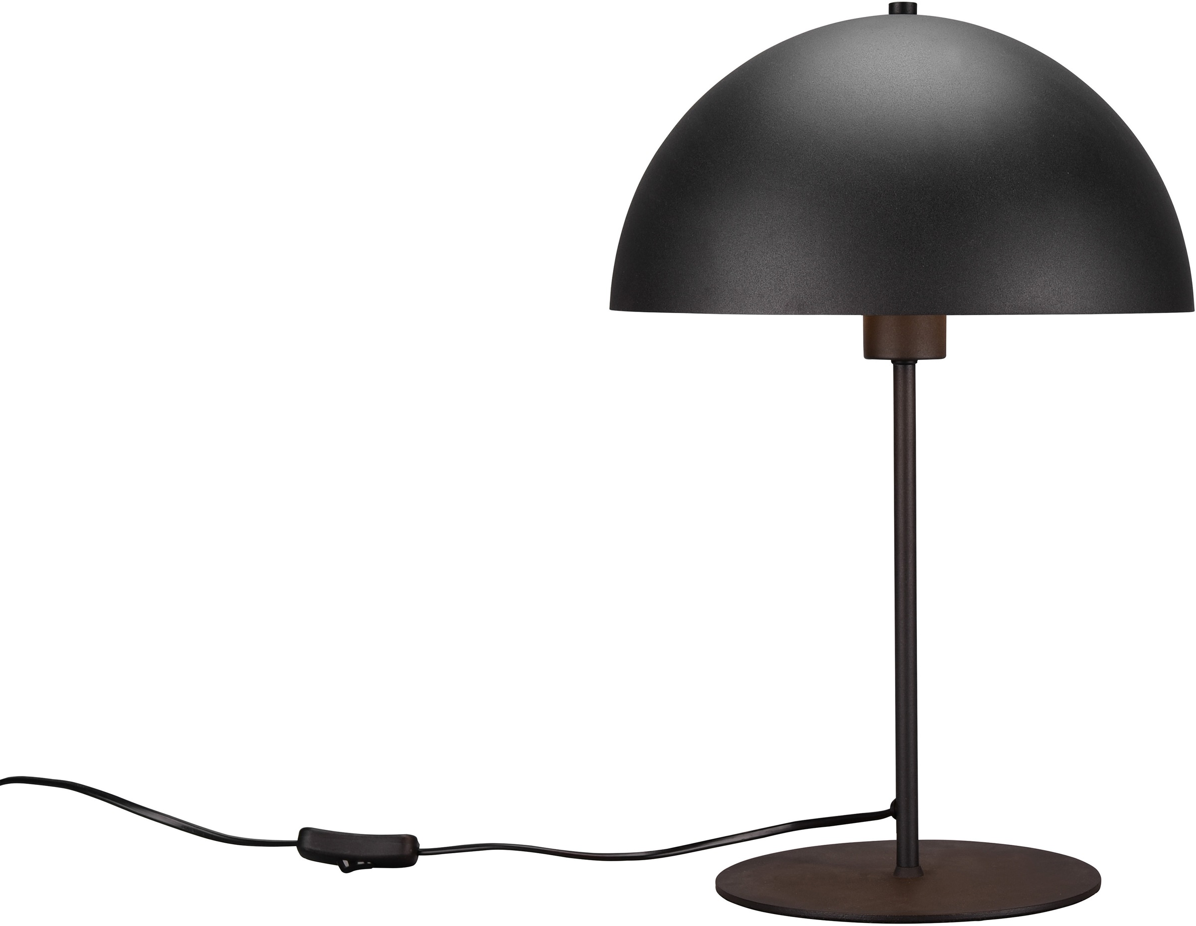 Leonique Tischleuchte »Manon«, 1 flammig, Leuchtmittel E27 | ohne Leuchtmittel, Ø 30cm, Tischlampe mit Metallschirm innen goldfarbig, Schnurschalter