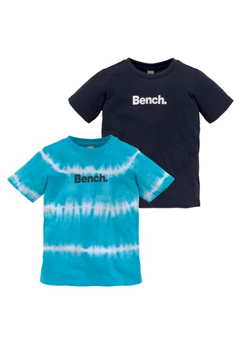 Bench. T-Shirt, (Packung, 2 tlg., 2er-Pack), in toller Batikoptik kaufen