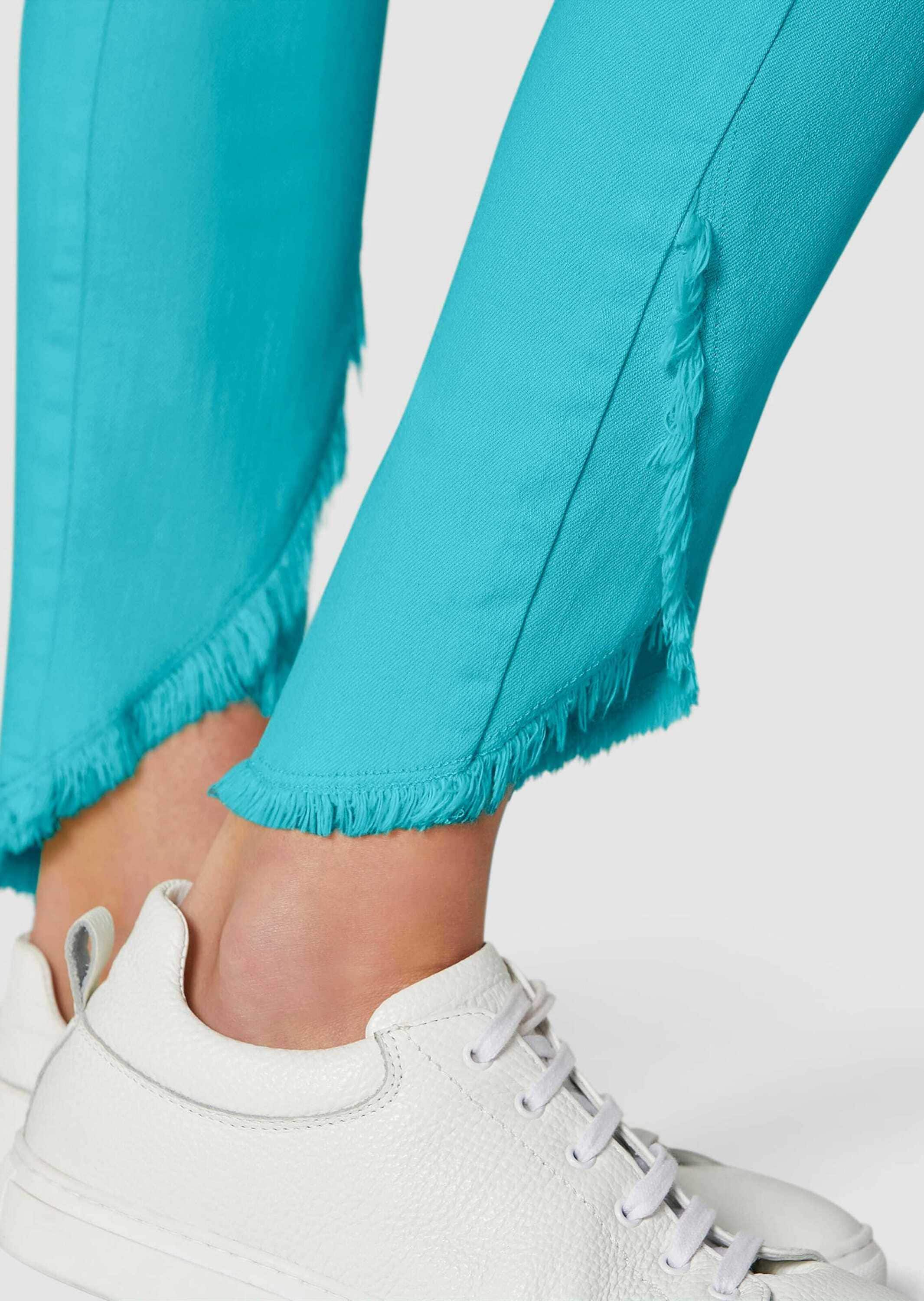 MADELEINE Regular-fit-Jeans »Jeans Verkürzte 5-Pocket-Hose mit Fransen«
