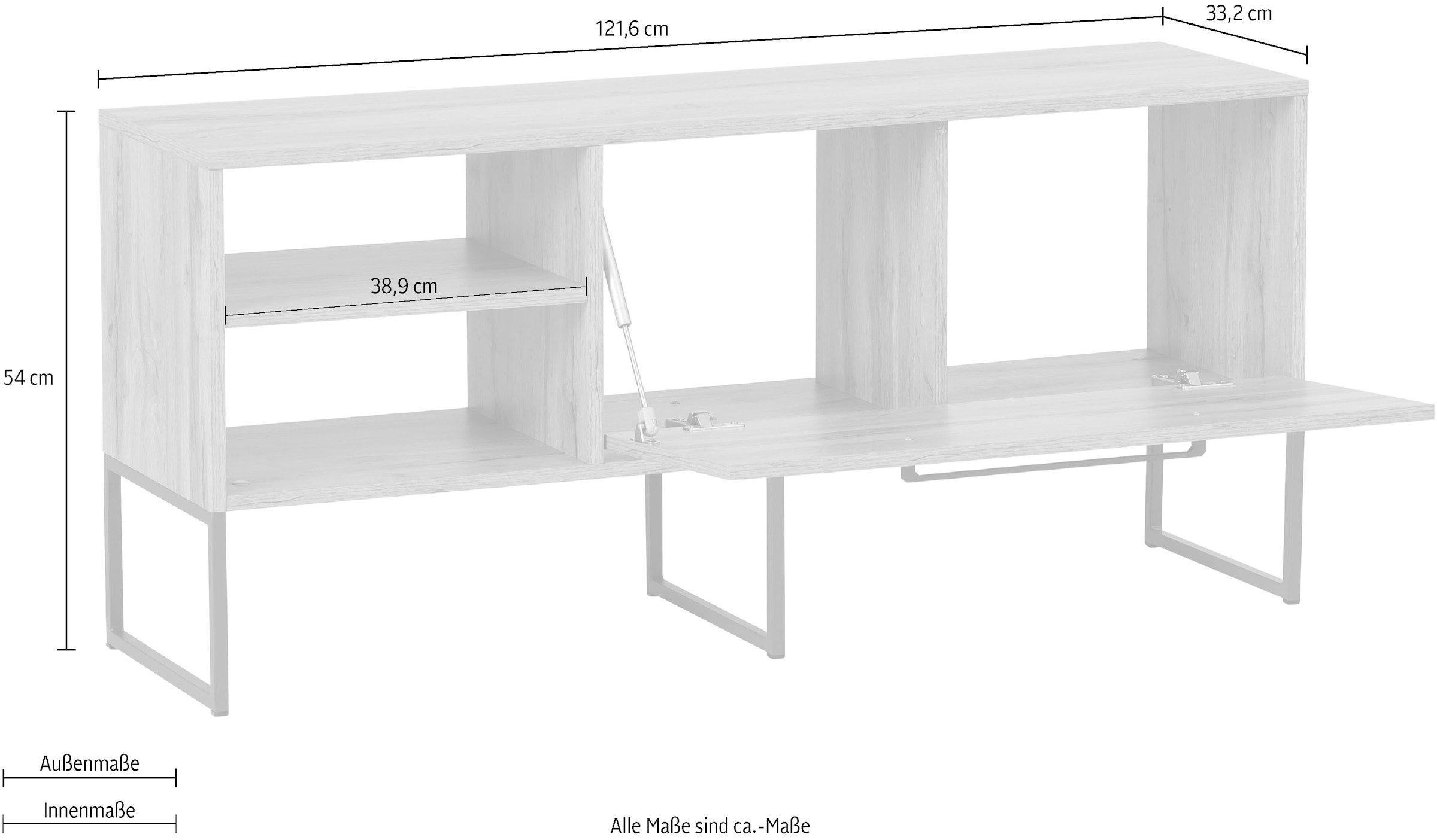 Schildmeyer TV-.Sideboard »Limmo«, Breite 121,6 cm