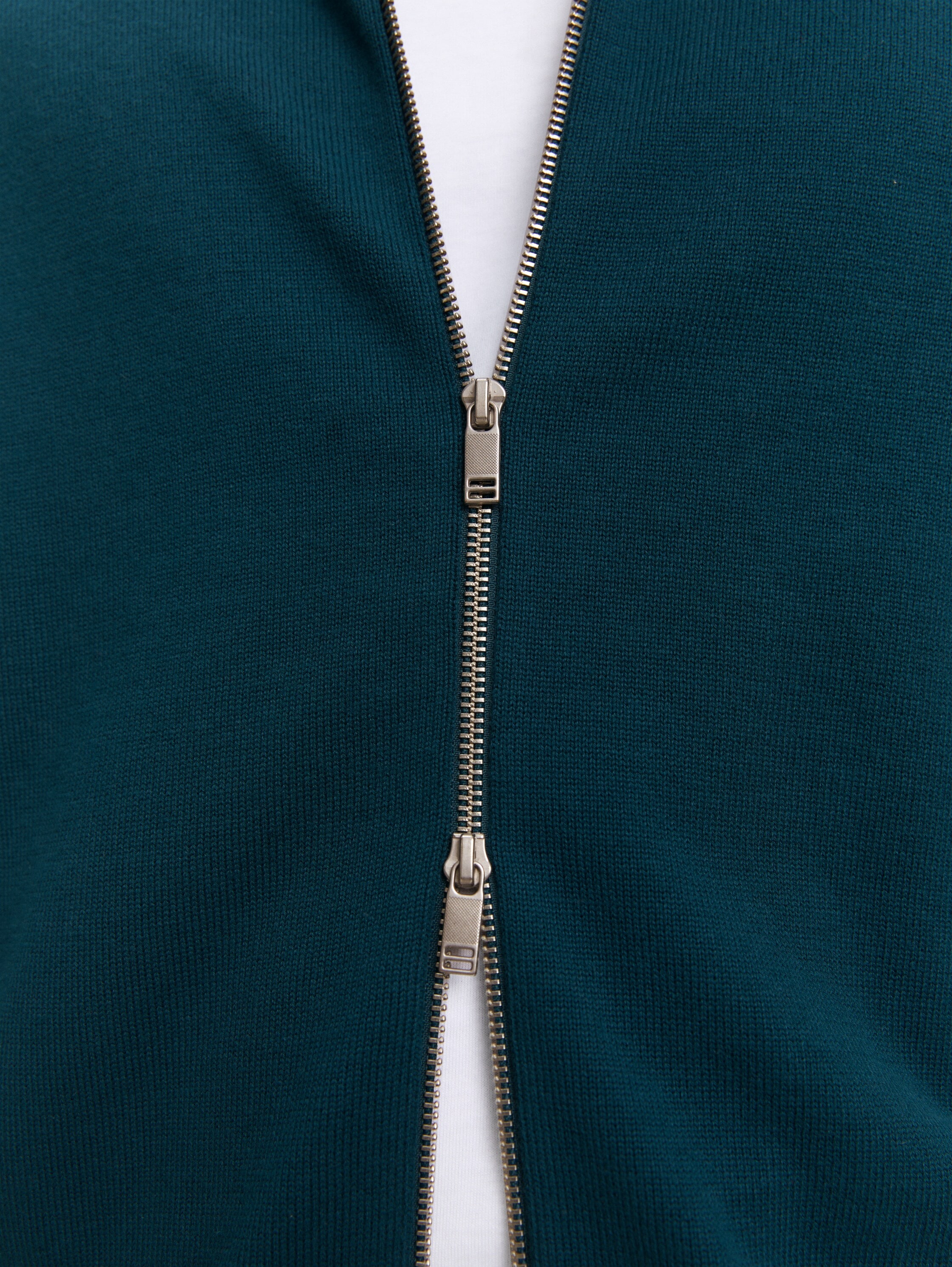 TOM TAILOR Denim Strickpullover, mit Reißverschluss