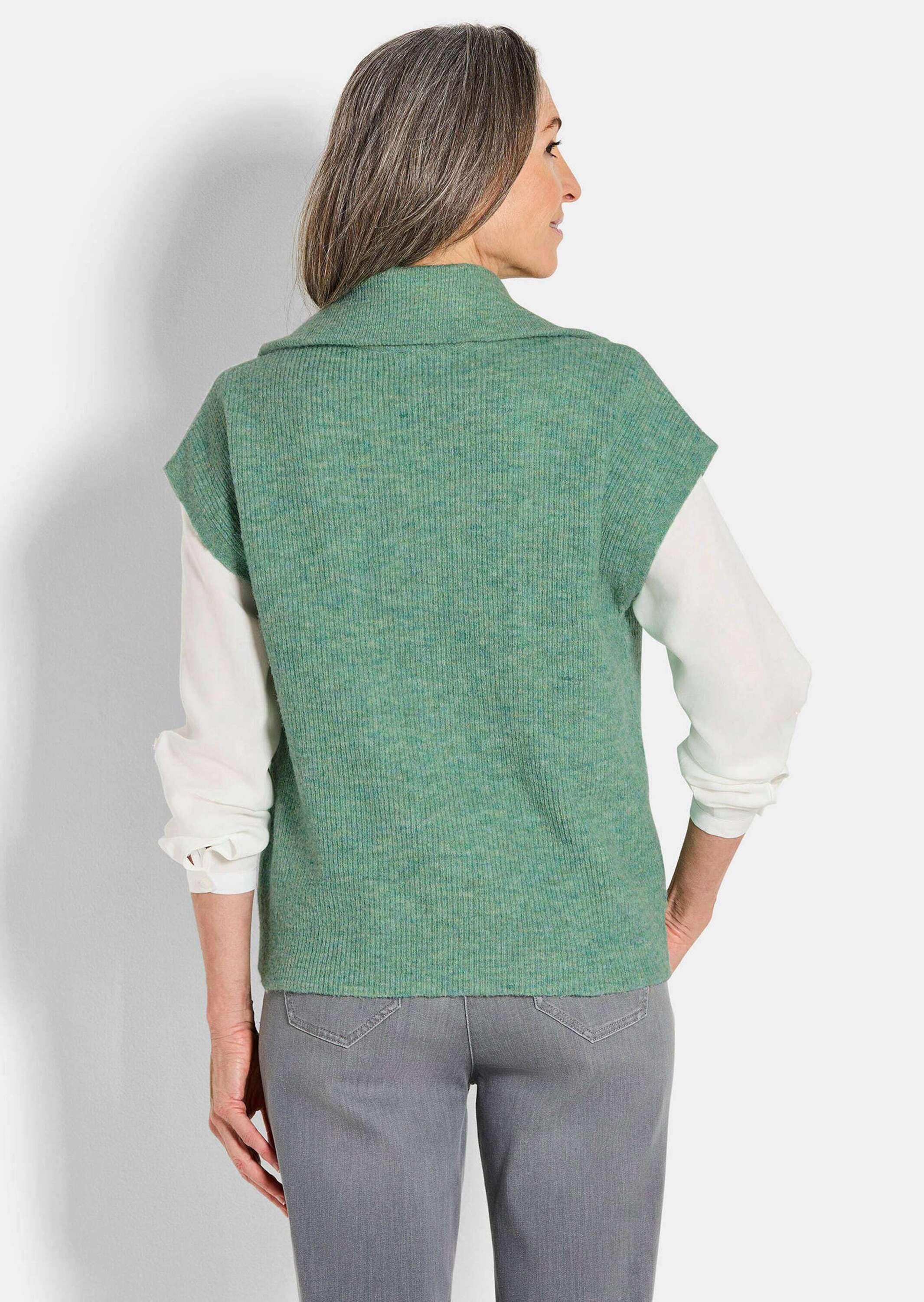 GOLDNER Kurzweste »Kurzgröße Strickweste mit Reißverschluss«