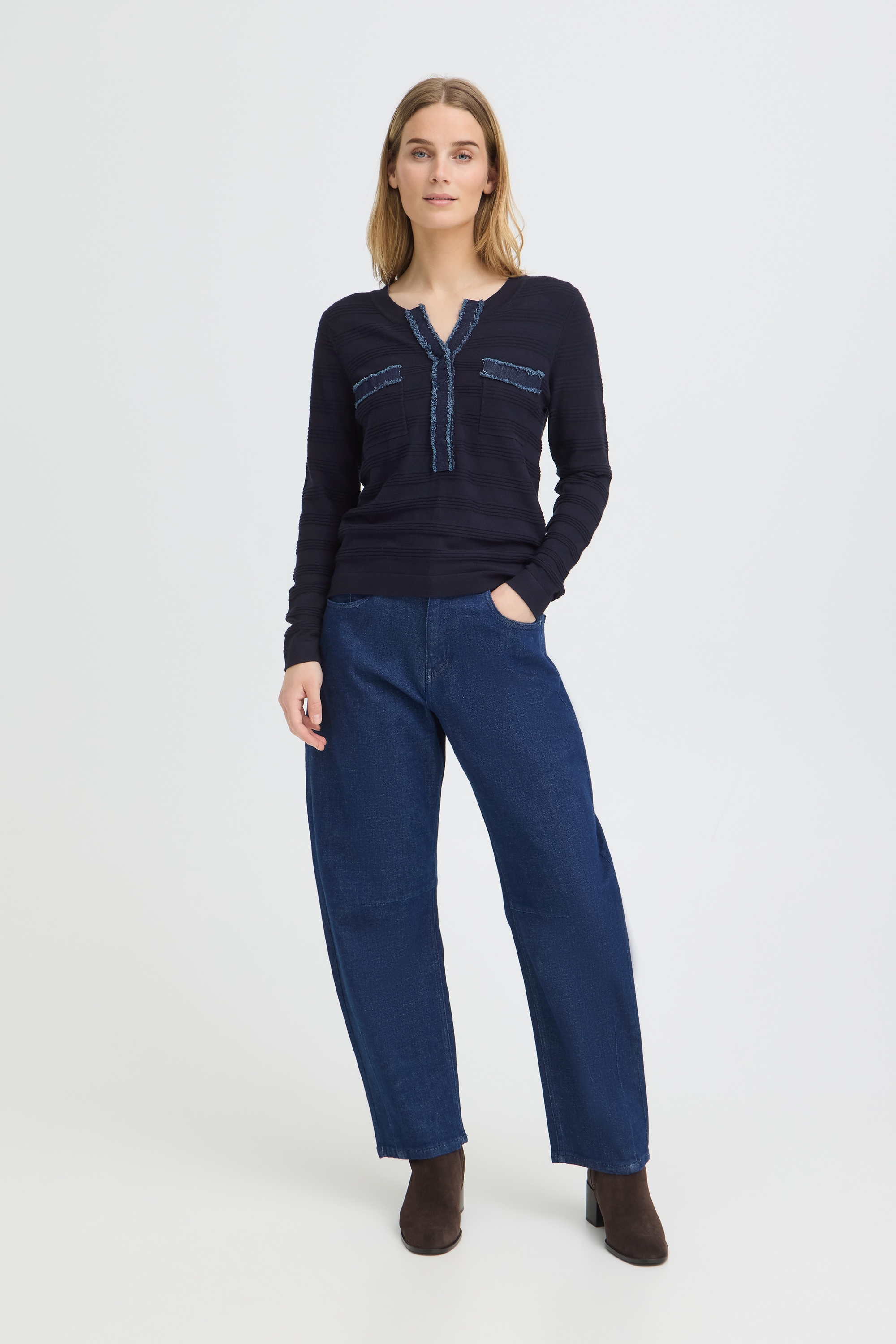 Pulz Jeans Strickpullover »Damen Strickpullover langarm PZSARA«