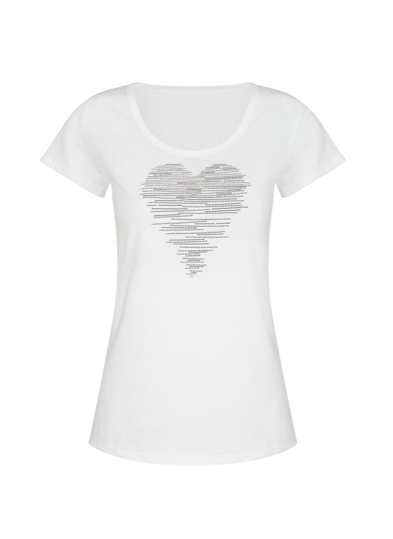Trigema T-Shirt »TRIGEMA T-Shirt mit glitzerndem Herz-Motiv« im Shop Online OTTO kaufen