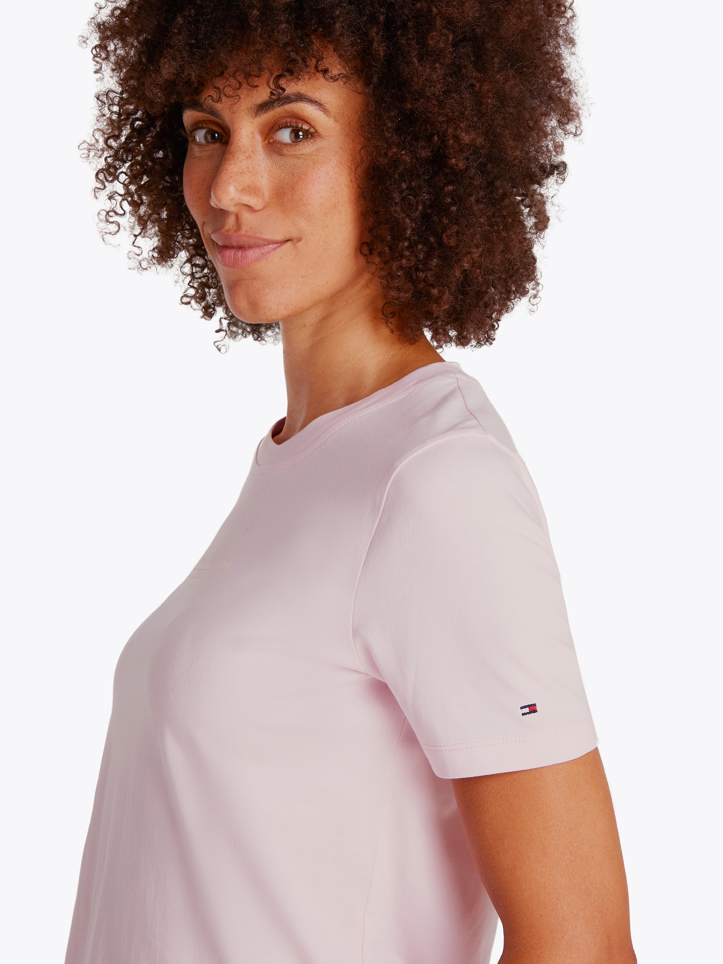Tommy Hilfiger T-Shirt »REG SCRIPT C-NK TEE SS«, mit Logo-Schriftzug
