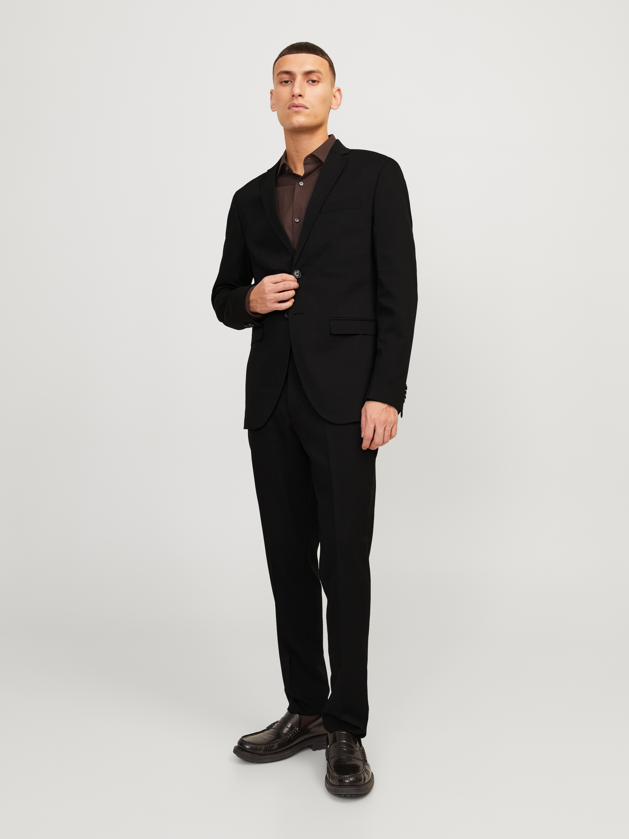 Jack & Jones Sakko »JPRFRANCO  Blazer mit 2-Knopf-Form und extra schmalem Schnitt« unifarben, modisch, slim fit, Kunstfaser