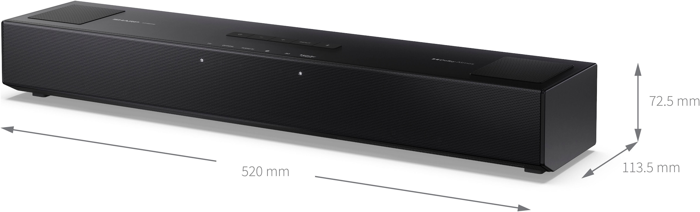 Sharp Soundbar »HT-SB700« 2.0.2 (Bluetooth Automatische Abschaltung | Bass- und Lautstärkeregelung | Equalizer | Steuerung per TV Fernbedienung | Touch - Bedienung 140 W)