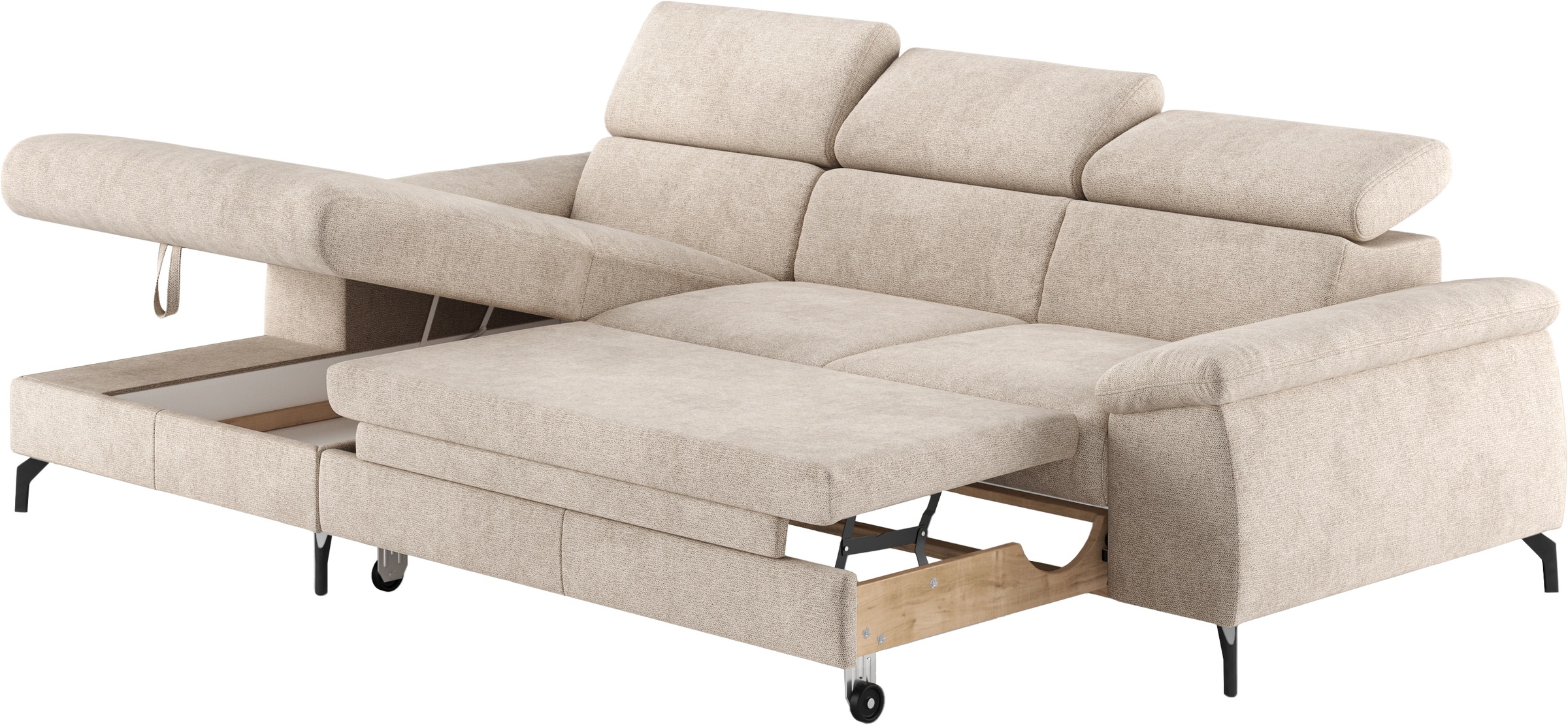 COTTA Ecksofa »Kitty L-Form«, mit Kopfteilverstellung, wahlweise mit Bettfunktion & Bettkasten