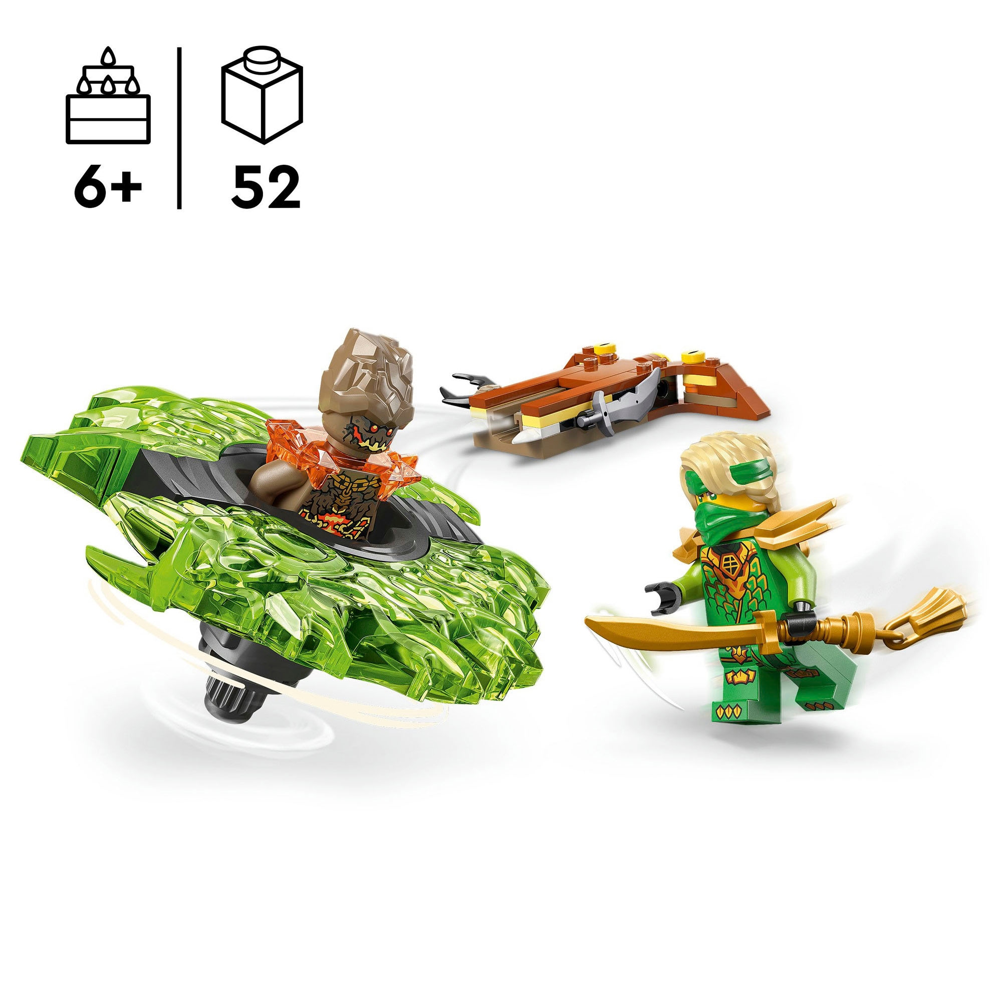 LEGO® Konstruktionsspielsteine »Lloyd vs. Erdmonster-Spinner (71850), LEGO Ninjago«