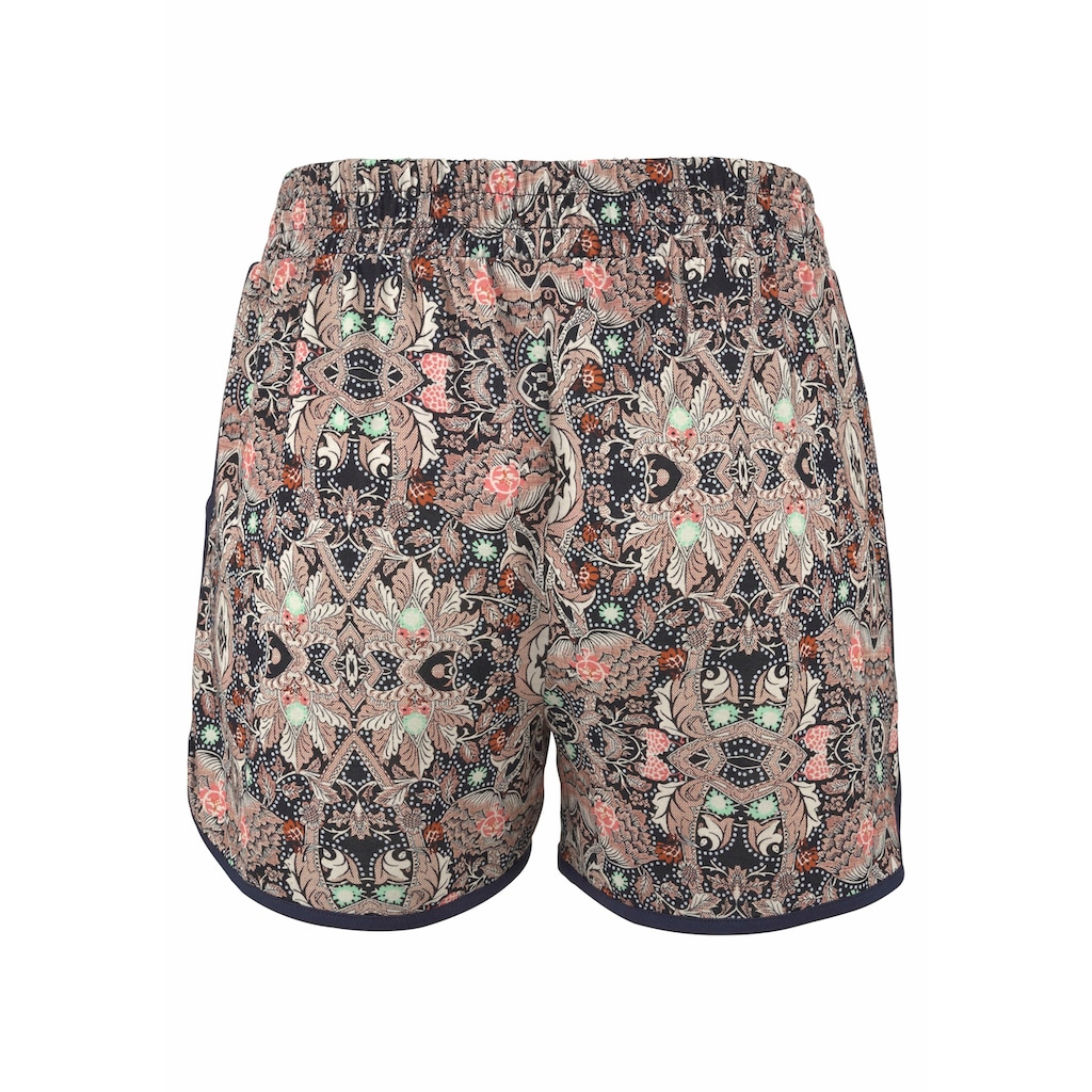 s.Oliver Strandshorts, mit Ethnodruck und Taschen, elastischer Gummizugbund, kurze Hose