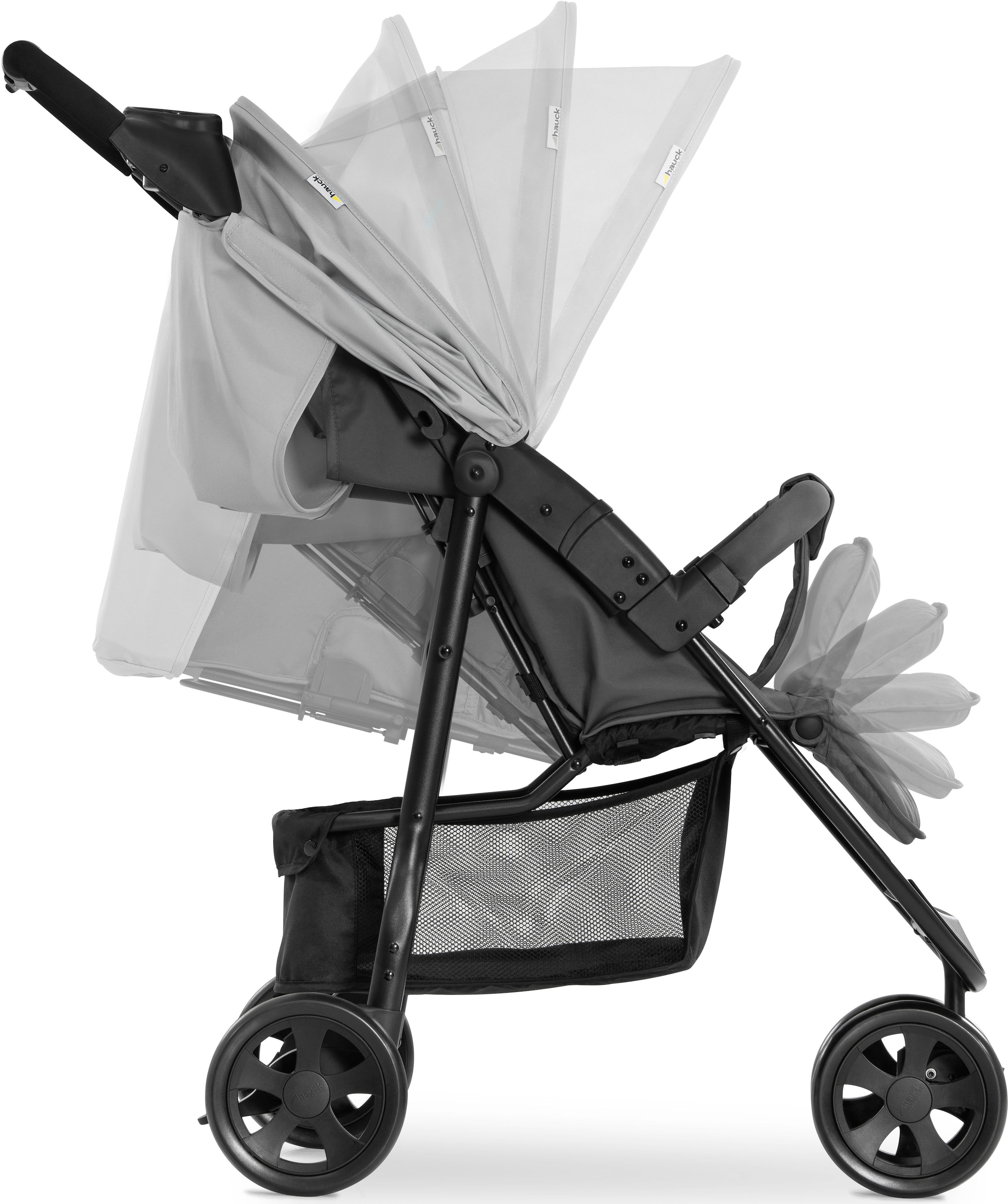 Hauck Dreirad-Kinderwagen »Citi Neo 3, grey«, 22 kg, mit schwenk- und feststellbarem Vorderrad