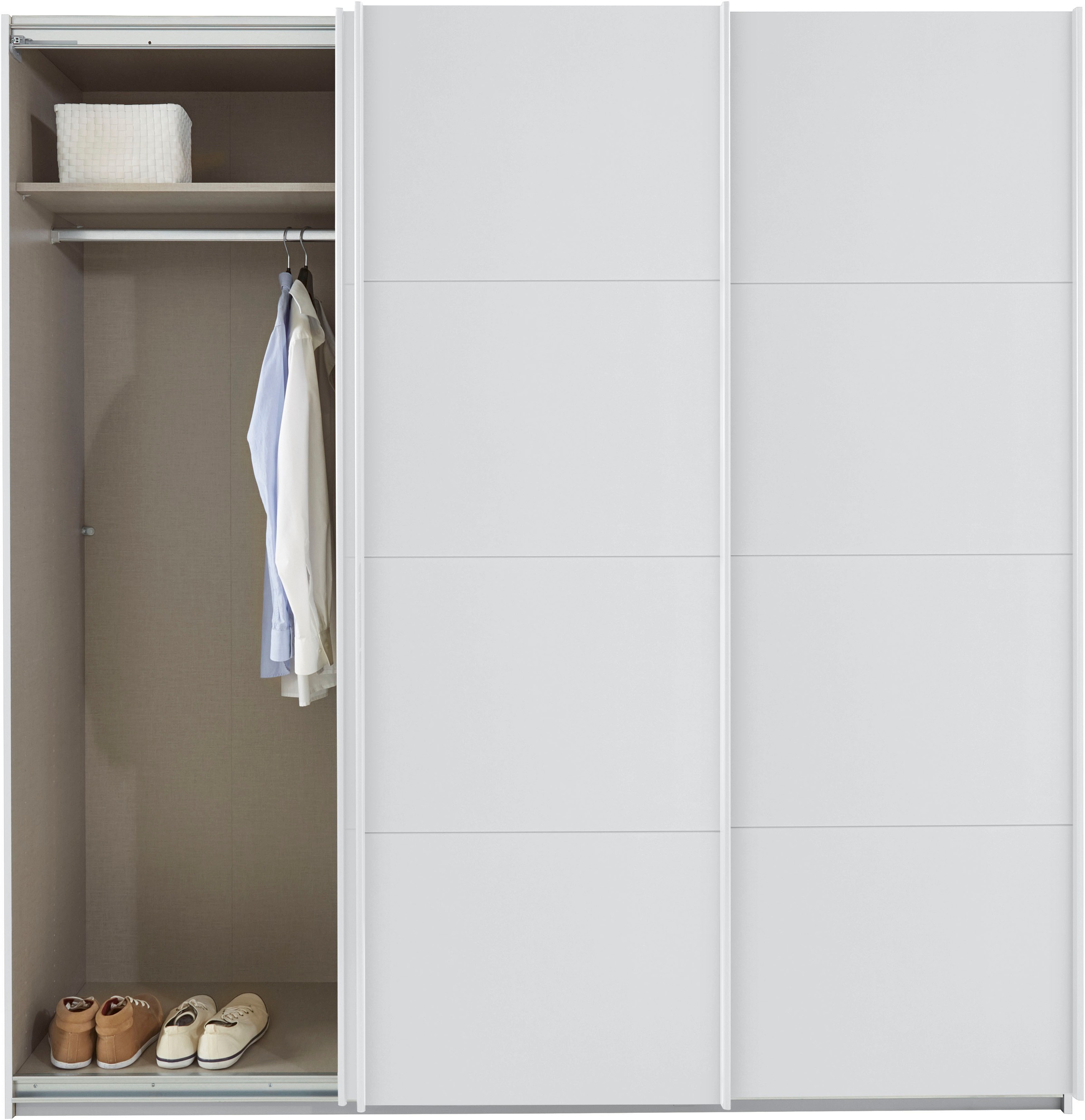 rauch Schwebetürenschrank »Kleiderschrank Schrank Garderobe TOPSELLER OTELI inkl. Inneneinteilung« Breiten 203/271/315/360 cm Höhen 210/229 cm,  mit 3 Innenschubladen sowie zusätzlichen Einlegeböden MADE IN GERMANY