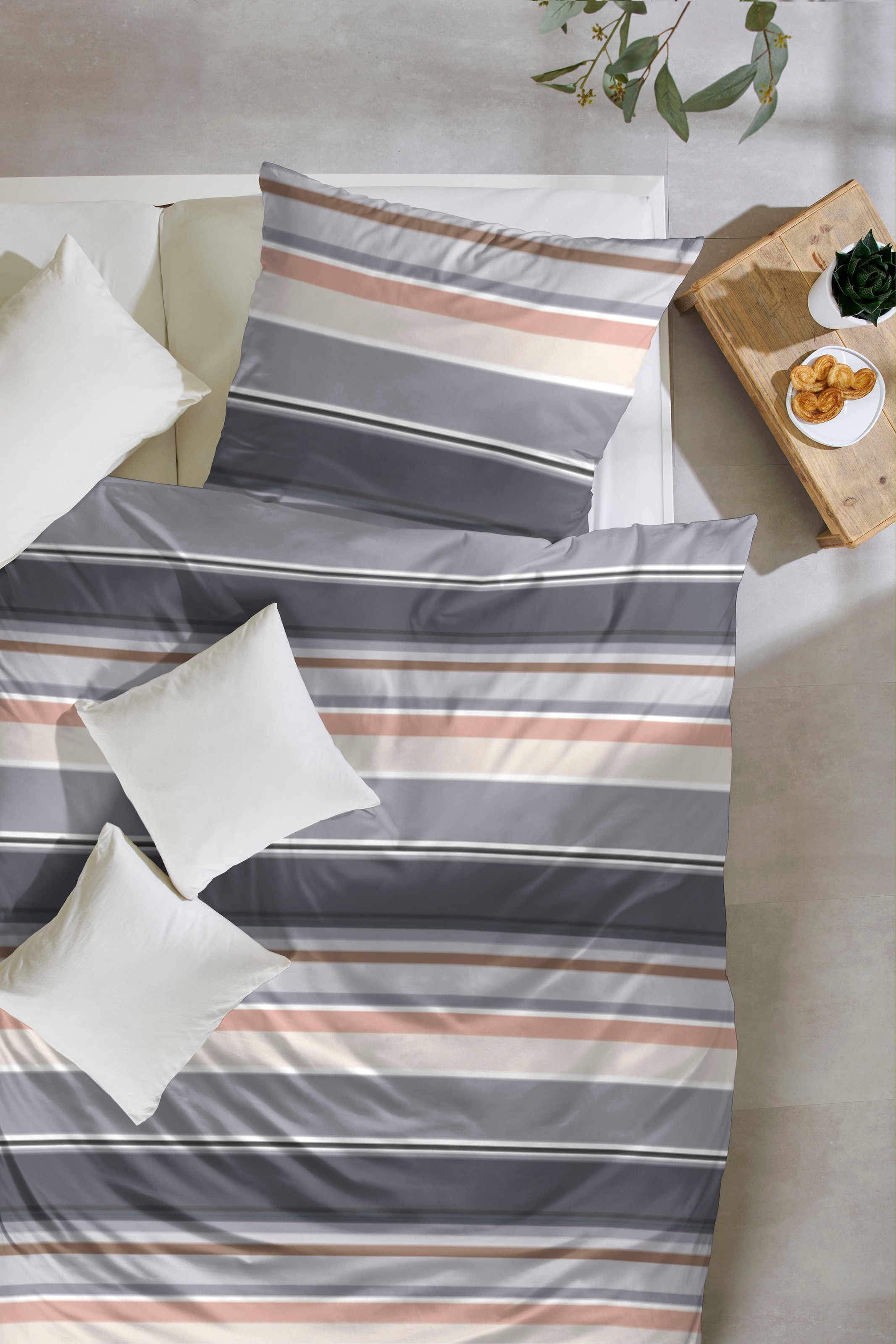 Primera Bettwäsche »Late Summer Stripe«, mit modernen Streifen in frischen Farben