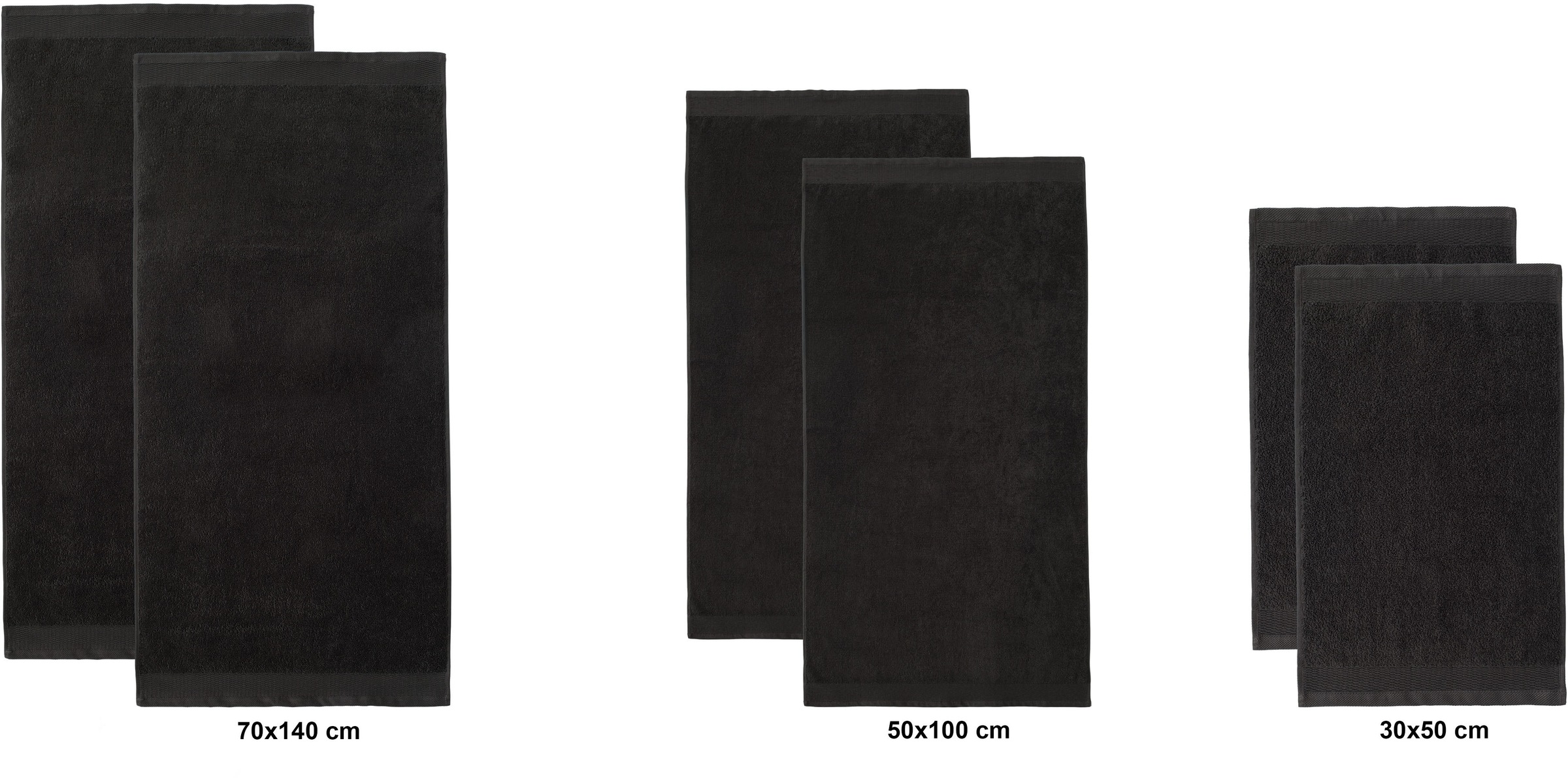 OTTO home Handtuch Set »Fenya, Premium Handtücher, 550 gr/m²«, Set, 6 tlg., Walkfrottier, Premium Handtücher mit Bordüre, Handtuch-Set, 100% Baumwolle