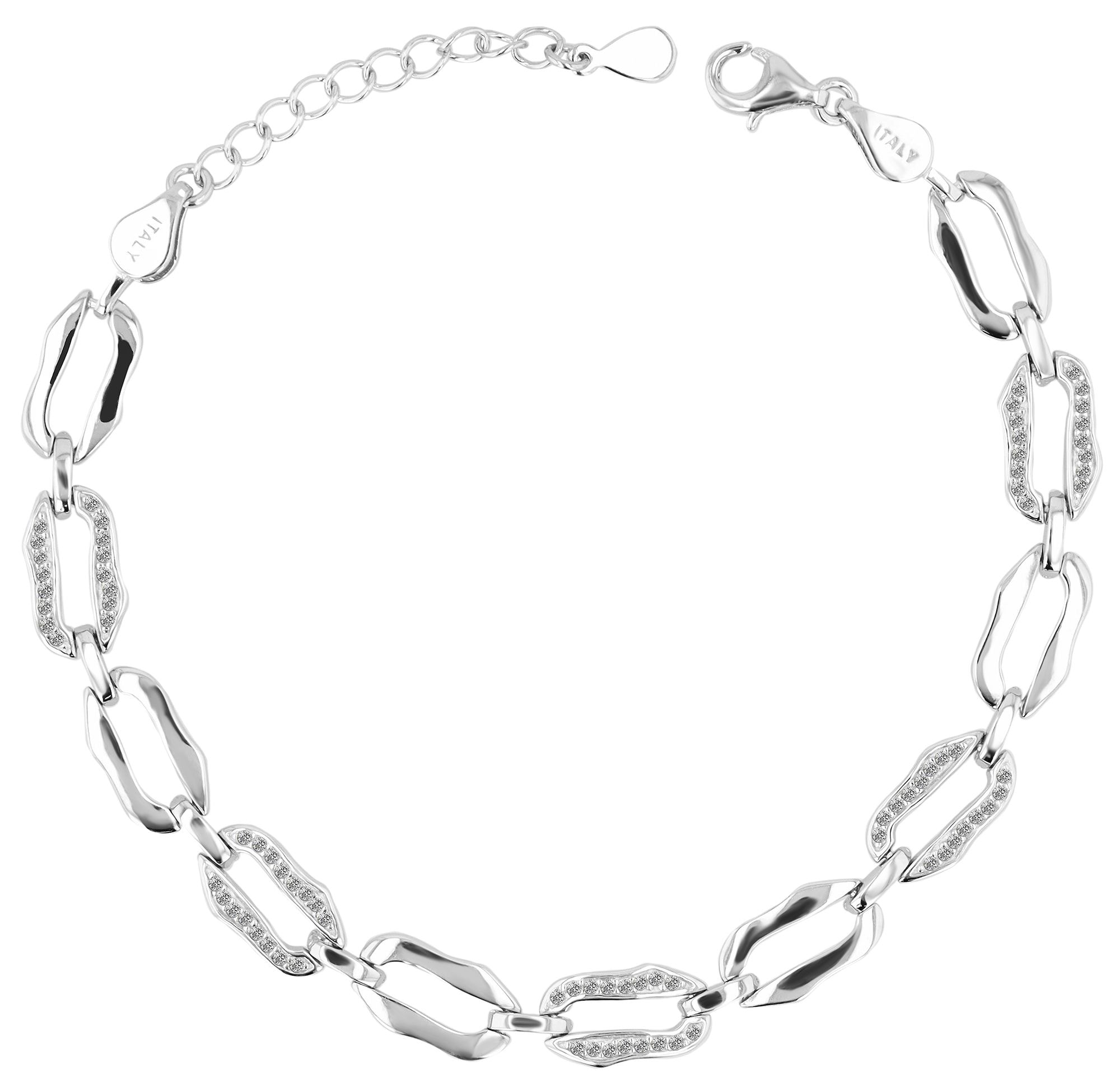 Adelia´s Armband »Damen Armband aus 925 Silber mit Zirkonia 18+3 cm«