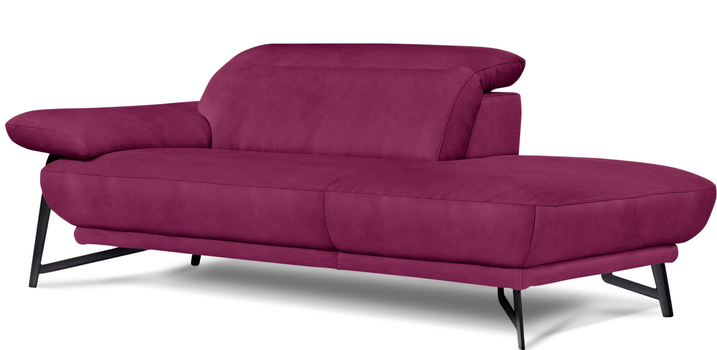 Egoitaliano Polstergarnitur »Anais, Design mit hohem Sitzkomfort für mehr Bequemlichkeit«, Set: bestehend aus Sofa und Ottomane, inkl. Kopfteilverstellung