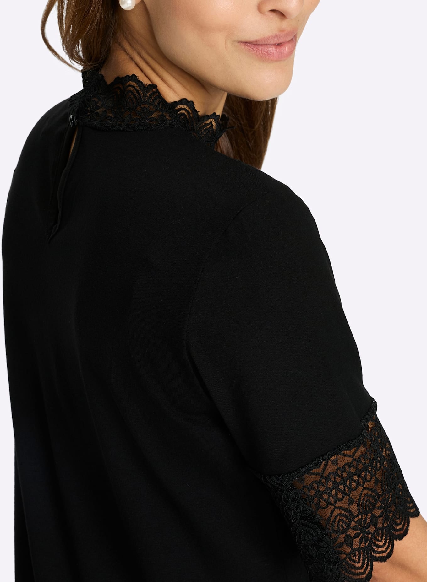 Lady Stehkragenshirt »Spitzen-Shirt« 1 tlg.