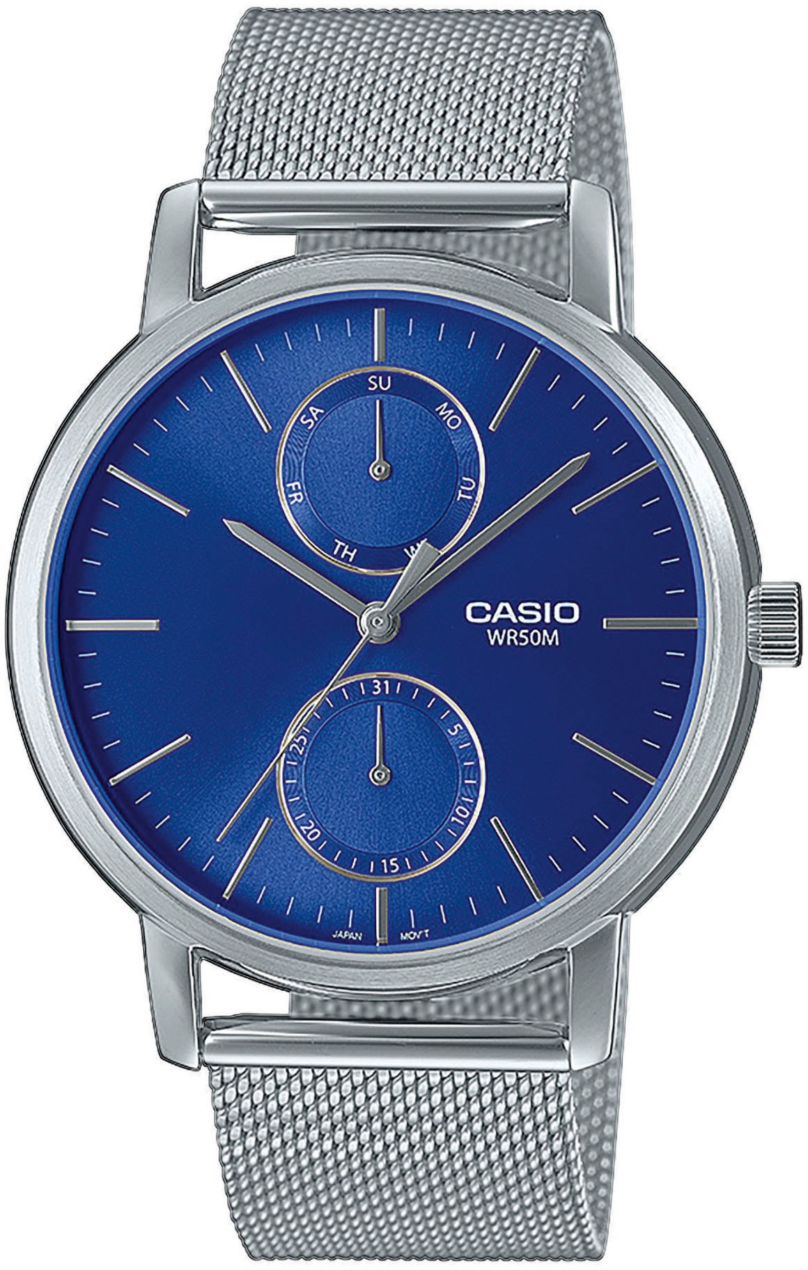 Casio Collection Quarzuhr »MTP-B310M-2AVEF«, Armbanduhr, Herrenuhr, analog, Datum, Armband aus Edelstahl