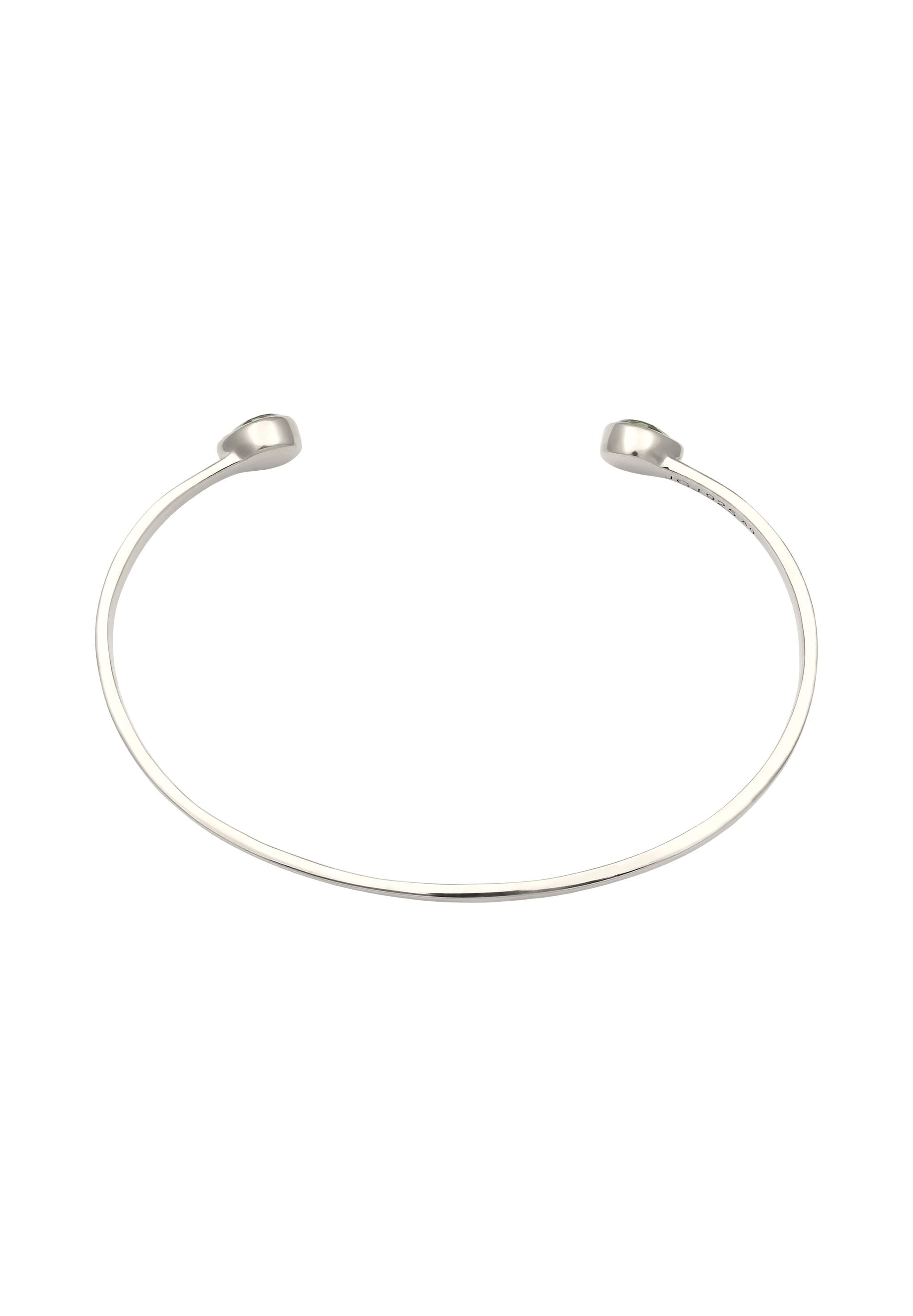 Elli Premium Armreif »Armband Amreif Glas Kristalle Hellgrün 925 Sterling Silber«