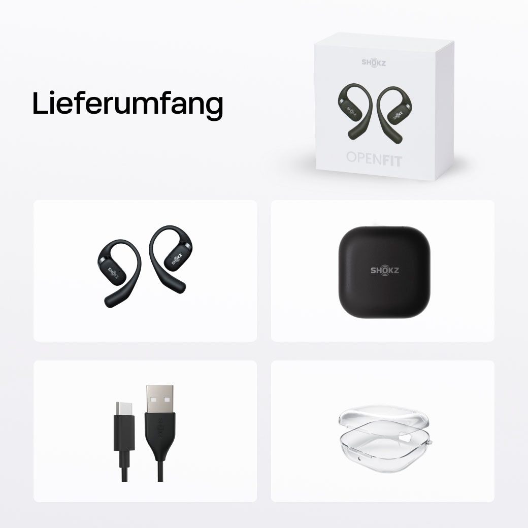 Shokz Open-Ear-Kopfhörer »OpenFit + Case«