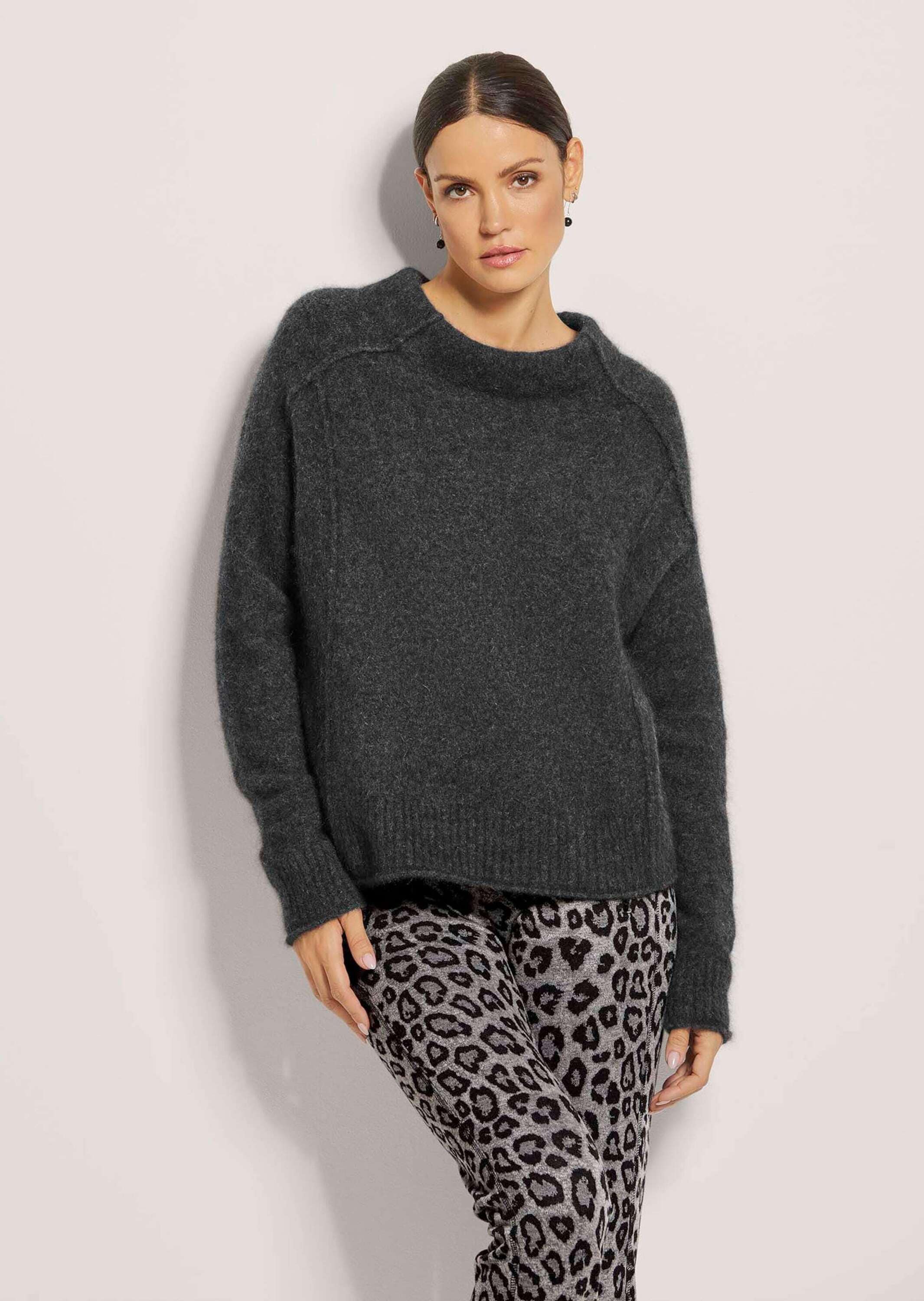 MADELEINE Longpullover »Pullover Kurzer Stehkragen-Pullover mit Kaschmir«