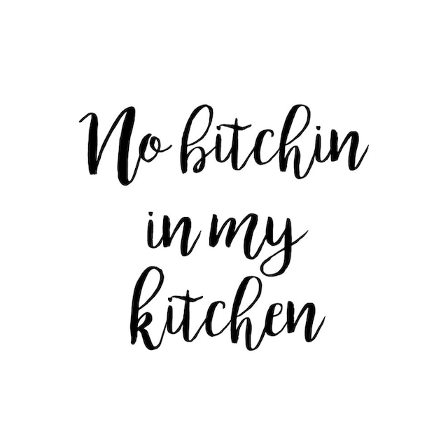 queence Wanddekoobjekt »No bitchin in my kitchen«, Schriftzug auf  Stahlblech bestellen online bei OTTO