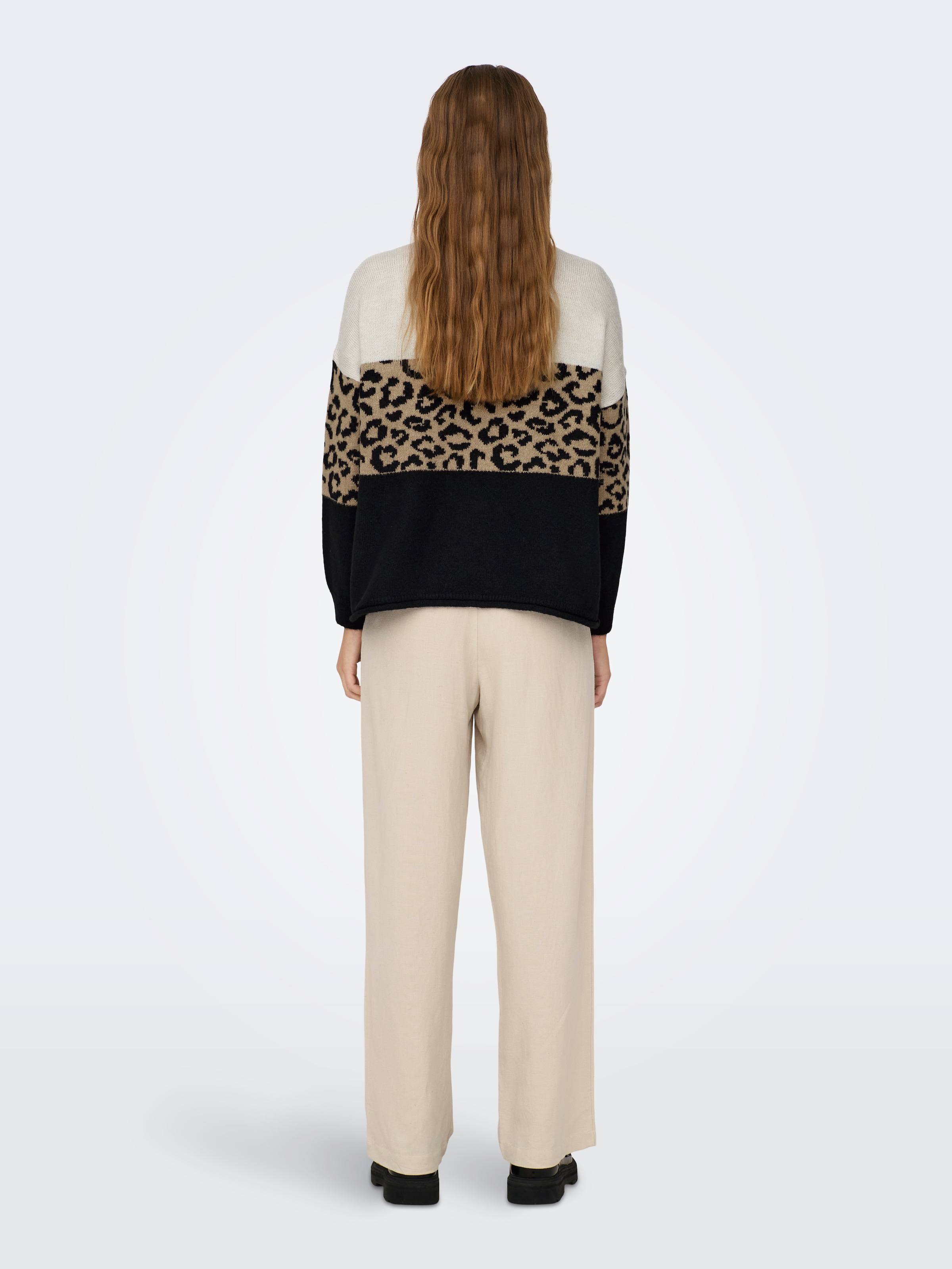 ONLY Rundhalspullover »ONLJADE ANIMAL LS O-NECK NOOS KNT«