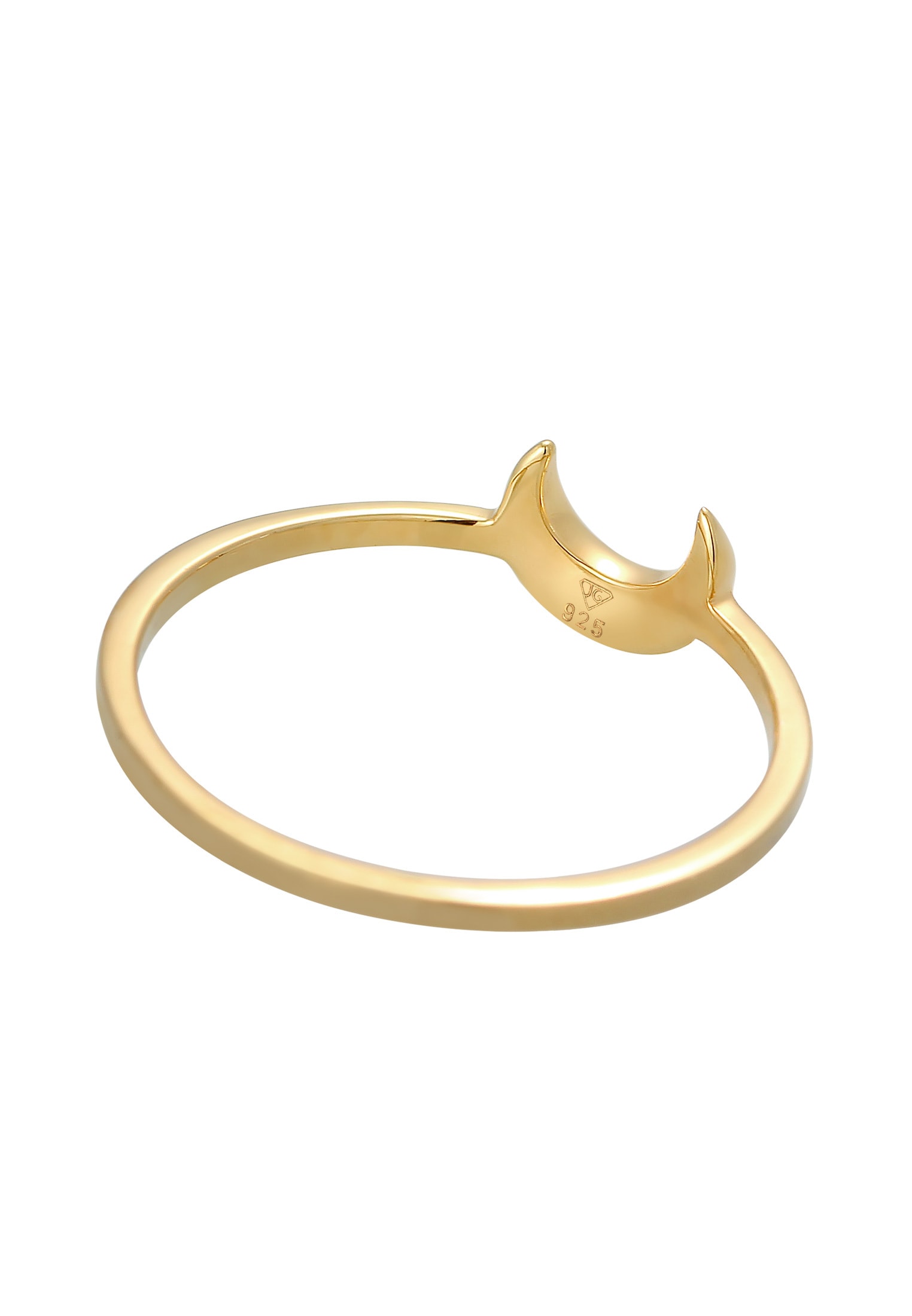 Elli Fingerring »Ring Halbmond Mond Astro Basic 925 Silber«