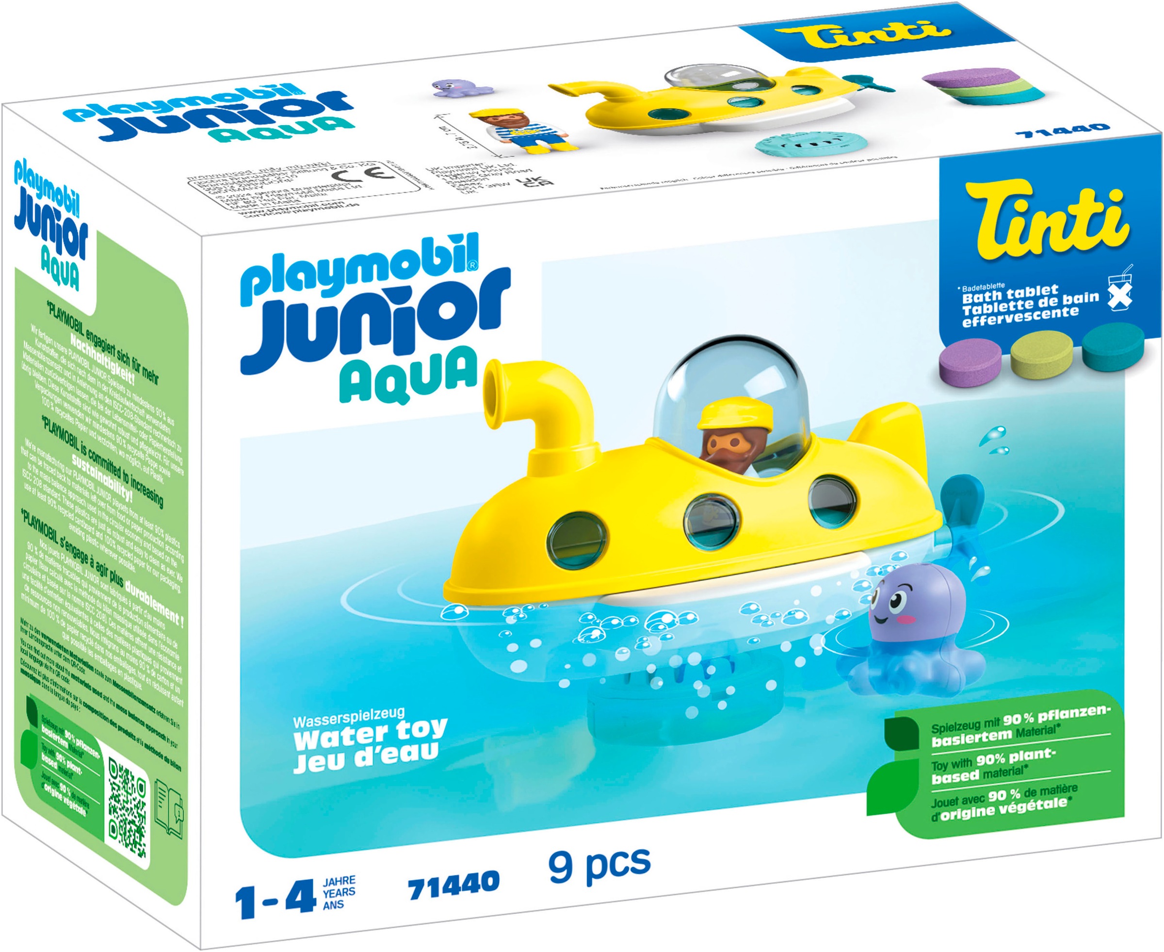 Playmobil® Konstruktions-Spielset »Buntes U-Boot (71440), JUNIOR AQUA & Tinti«, (9 St.), Made in Europe