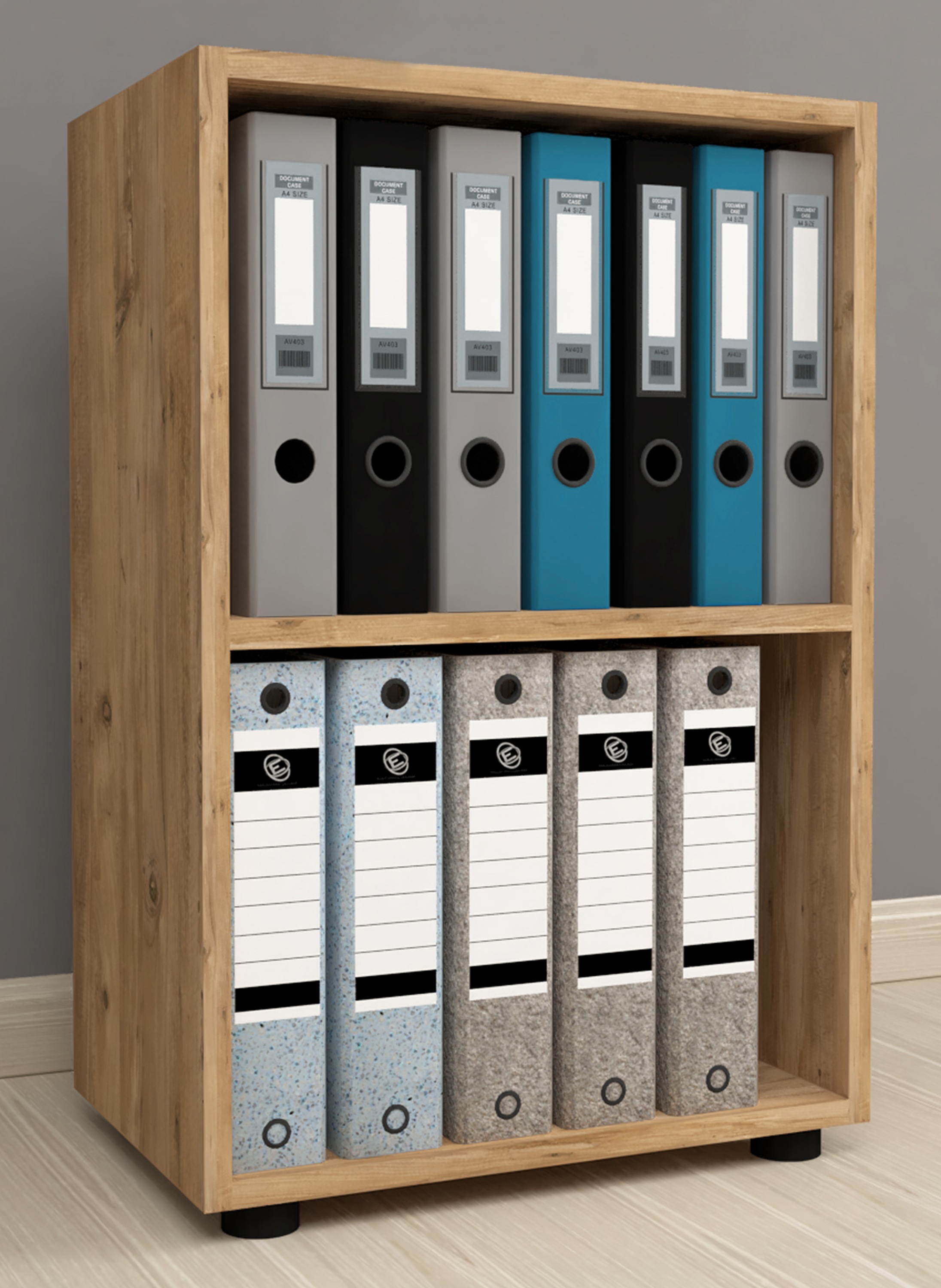 VCM Bücherregal »Holz Büro Regal Bücher Ordner Aktenregal Ulas 2f«