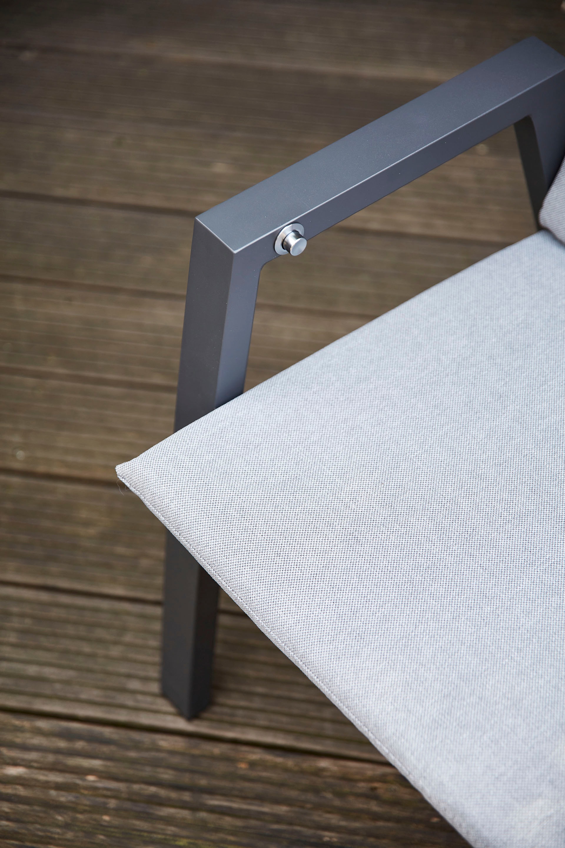 Siena Garden Garten-Essgruppe »Valencia/Ancona«, (Set, 15 tlg., 6 Sessel: 59x71x110 cm, Liege: 70x154x109,5 cm, Tisch: 220x100x74 cm), Polypropylen, Aluminium, Tischplatte aus Keramik, inkl. 7 Auflagen
