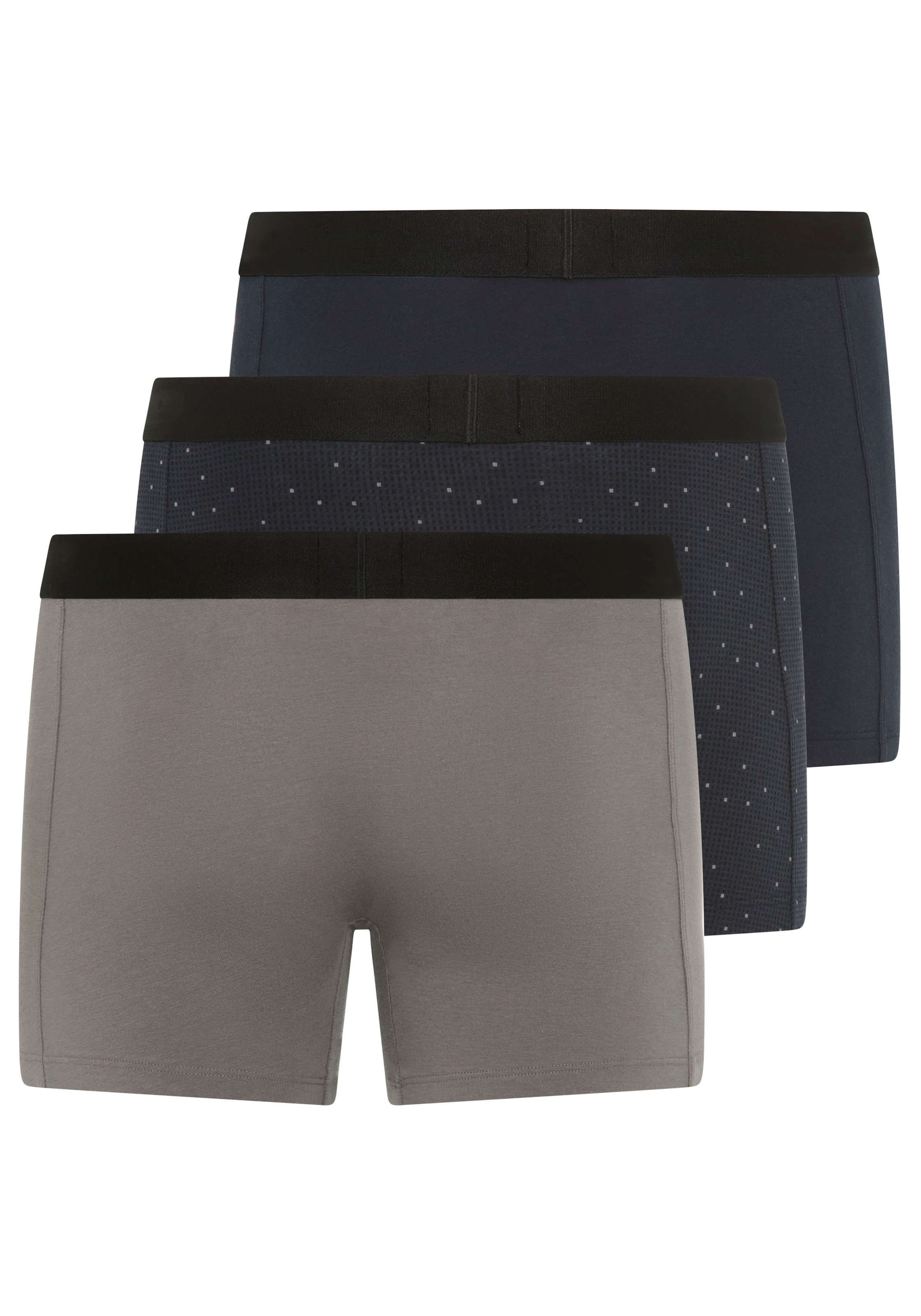 BOSS Boxershorts »Boxer Brief 3P BOSS ONE«, (3 St.), elastischer Bund mit Logo, 1x gemustert, 2x uni