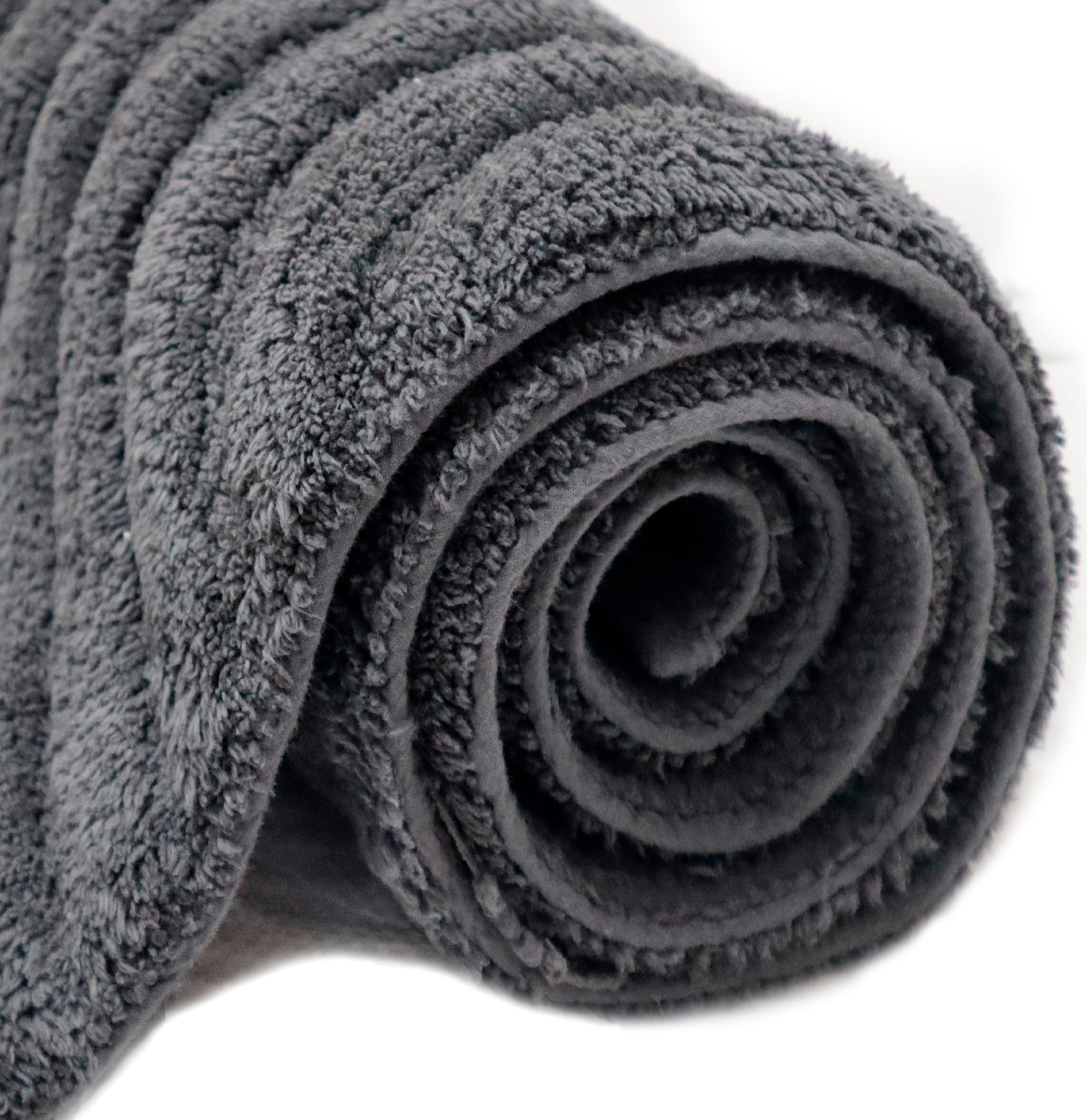 my home Badematte »Juna, Badvorleger, Badezimmer Teppich, Zen, Scandi, Boho«, rutschhemmend beschichtet, fußbodenheizungsgeeignet, Baumwolle, Hoch-Tief-Effekt, weich