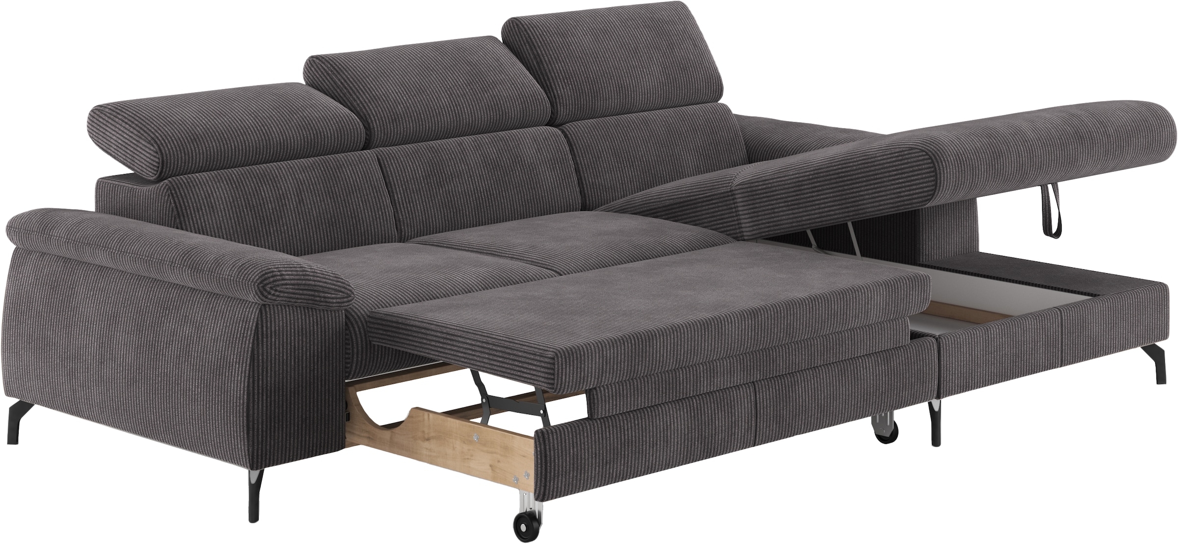 COTTA Ecksofa »Kitty L-Form«, mit Kopfteilverstellung, wahlweise mit Bettfunktion & Bettkasten