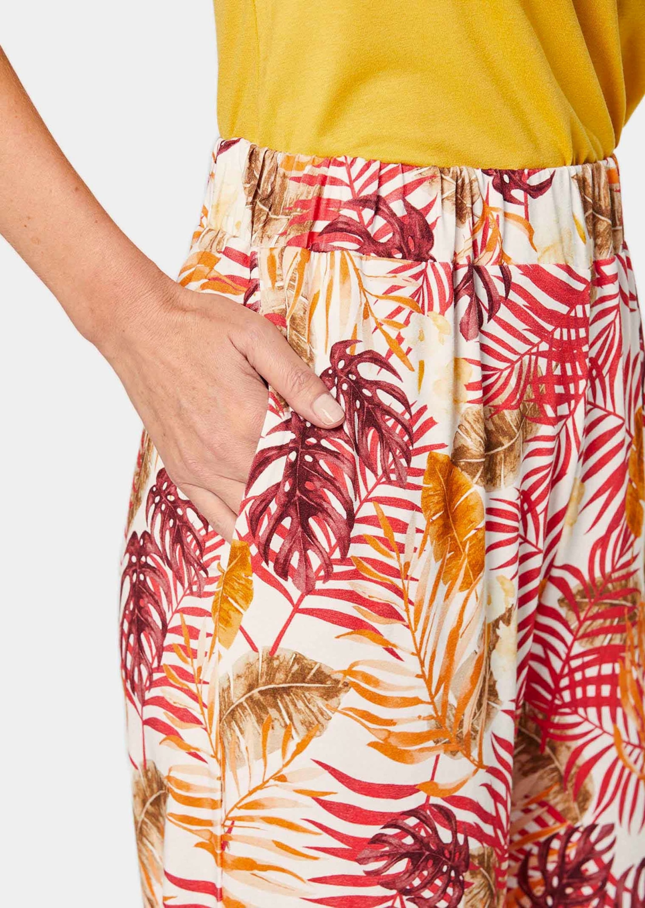 GOLDNER 2-in-1-Hose »Kurzgröße Attraktive Druckhose Louisa mit weichem Fall«